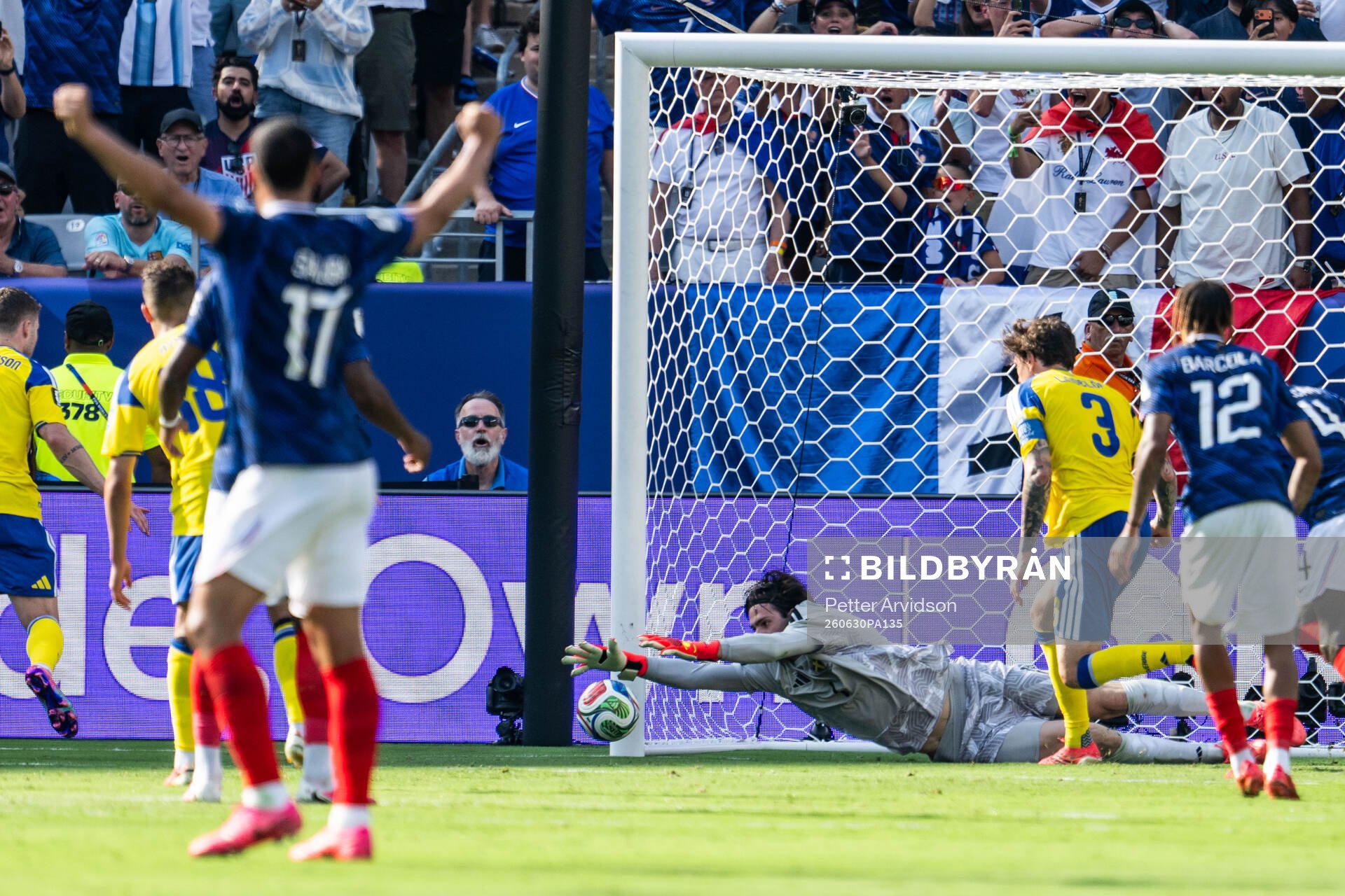 Goalkeeper Jacob Widell Zetterström of Sweden