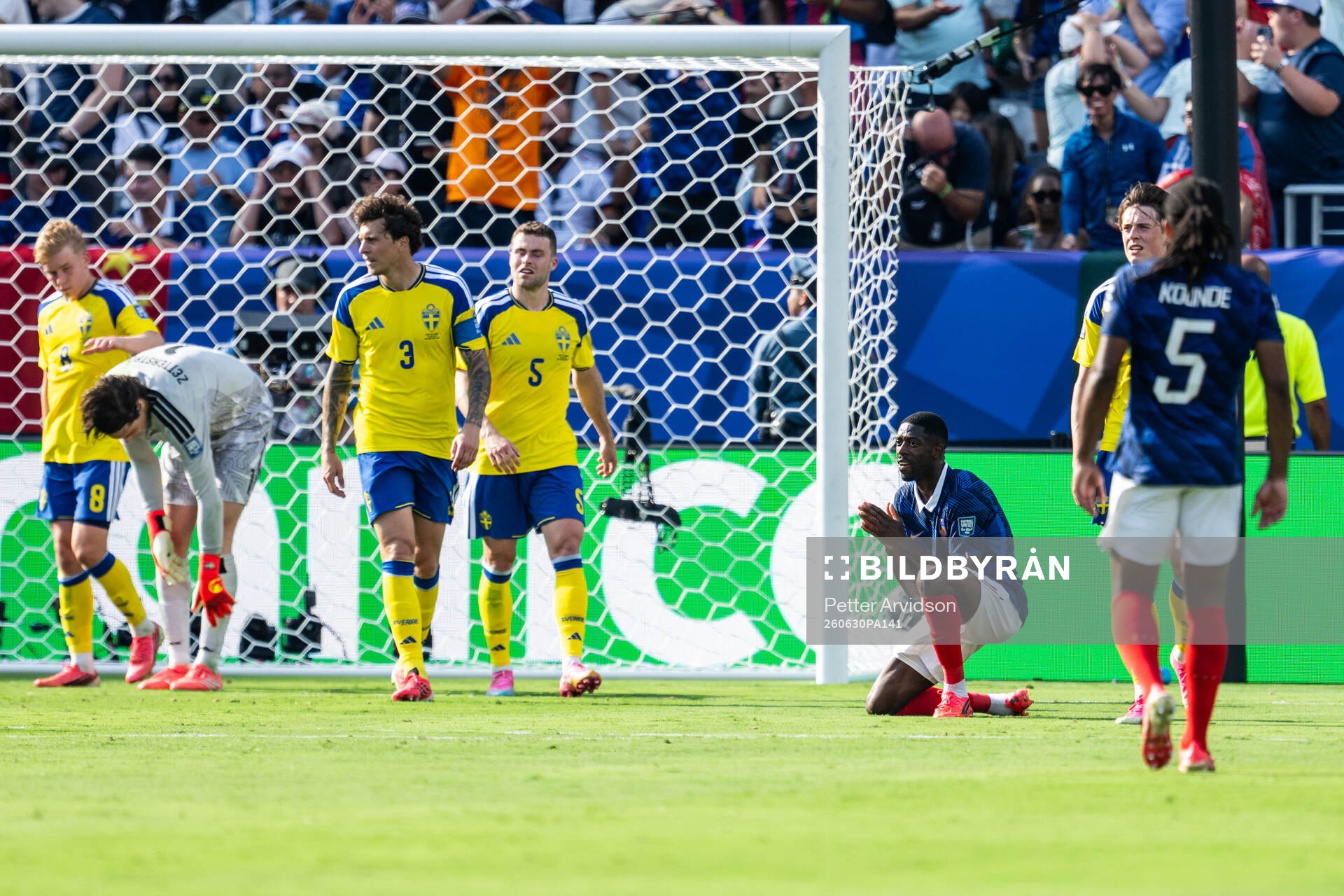 Ousmane Dembele of France looks dejected