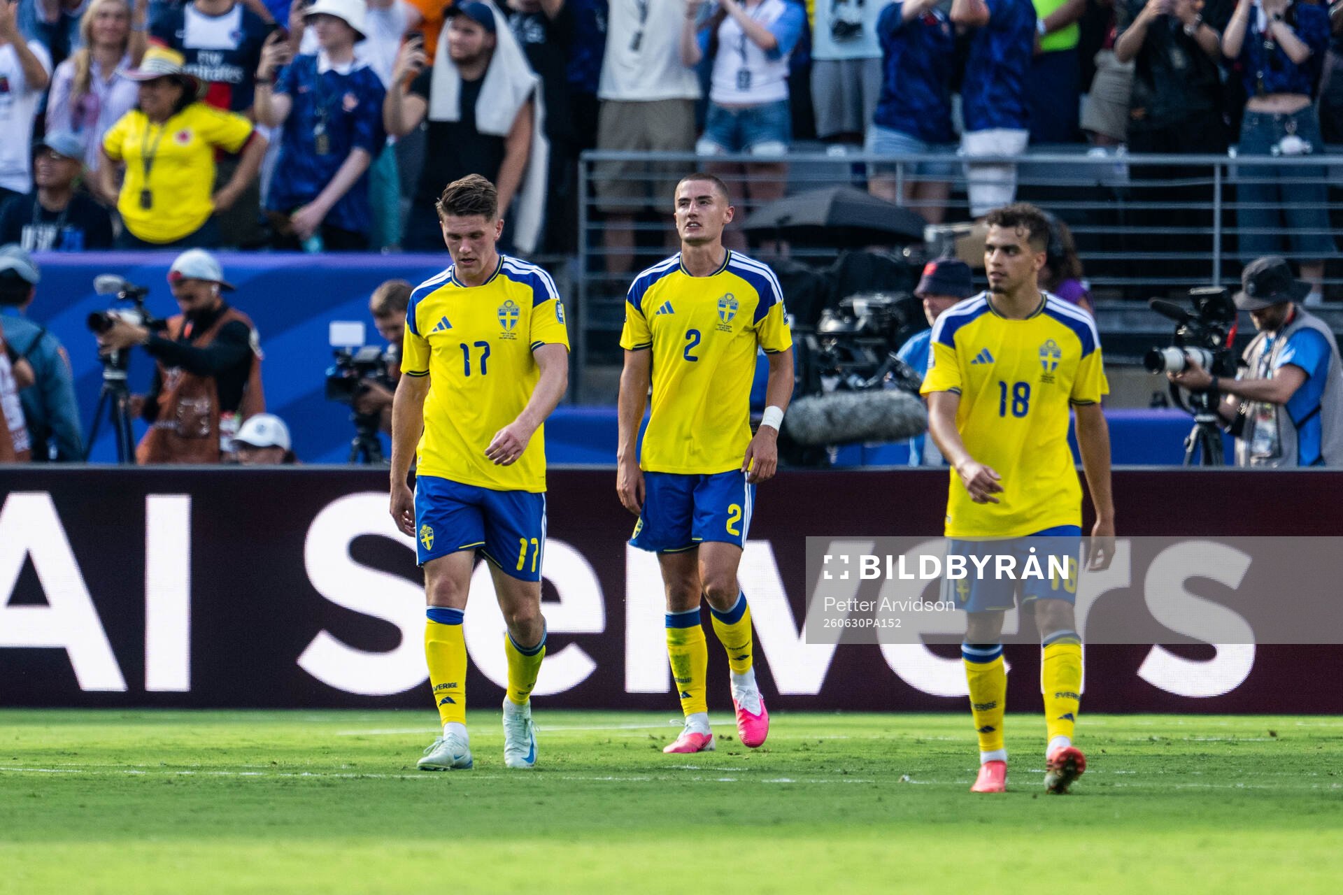 Viktor Gyökeres, Gustaf Lagerbielke and Yasin Ayari of