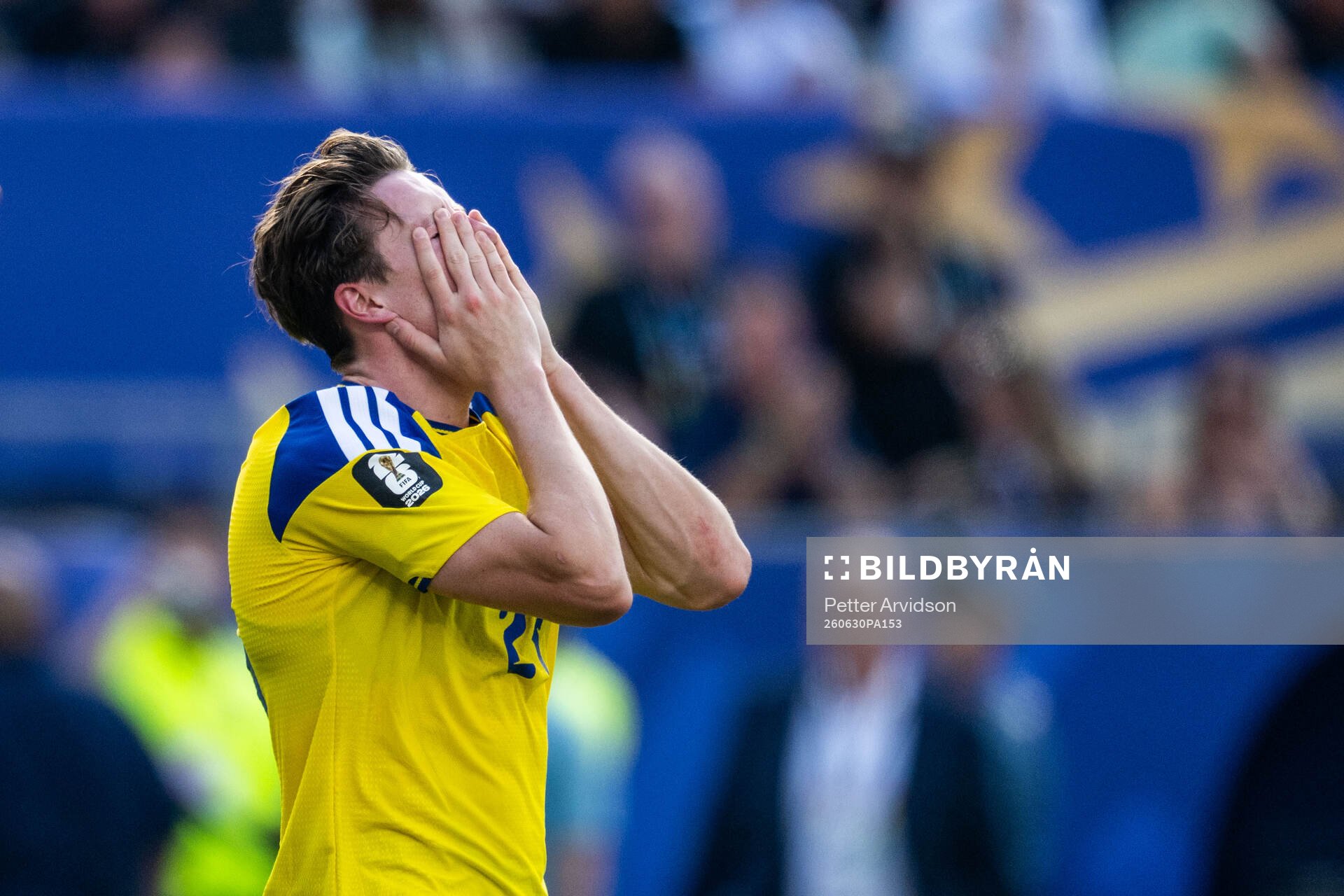 Elliot Stroud of Sweden looks dejected