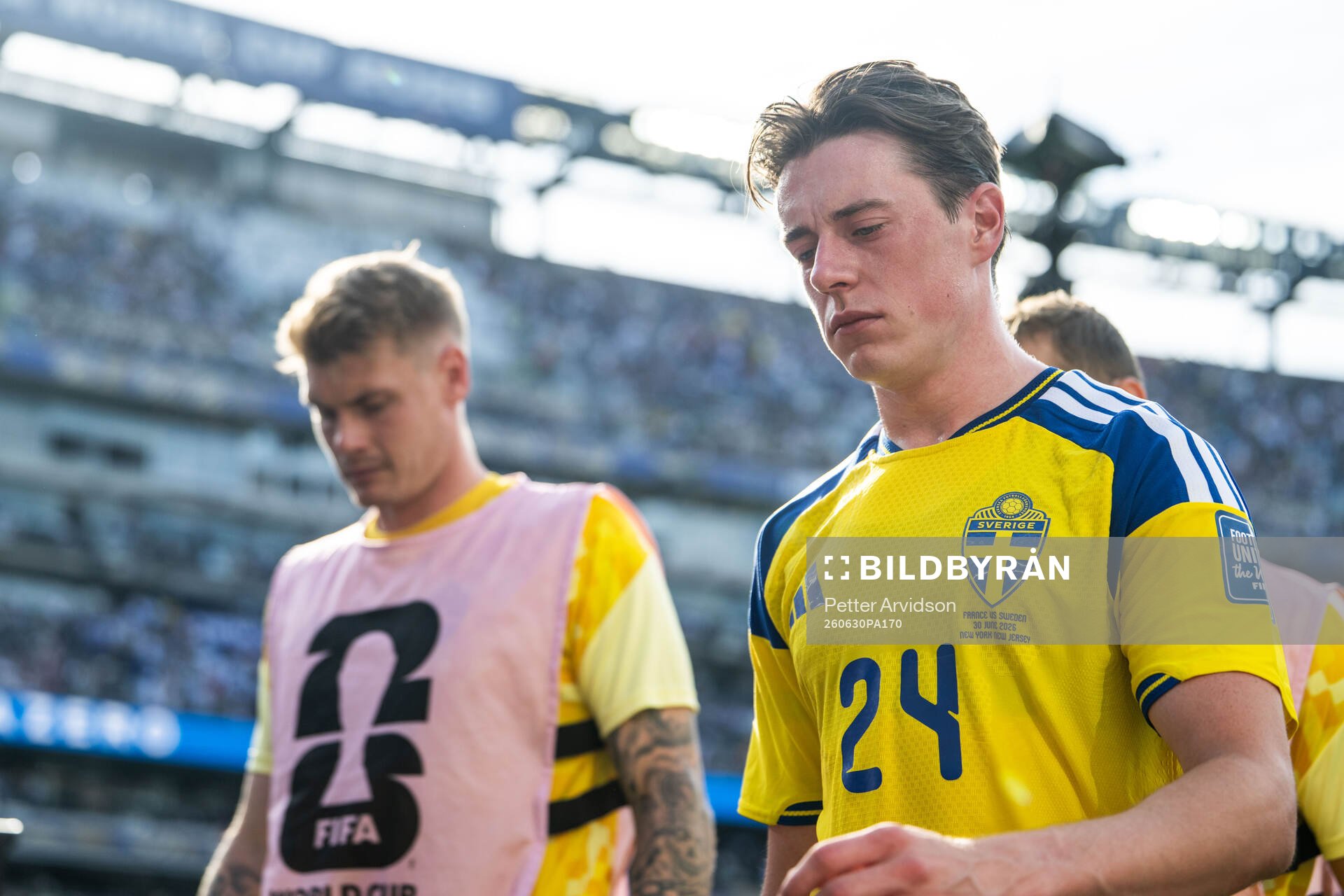 Elliot Stroud of Sweden looks dejected