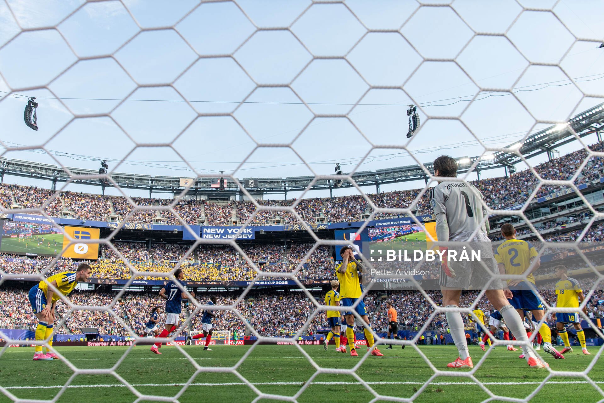Victor Nilsson Lindelöf of Sweden looks dejected