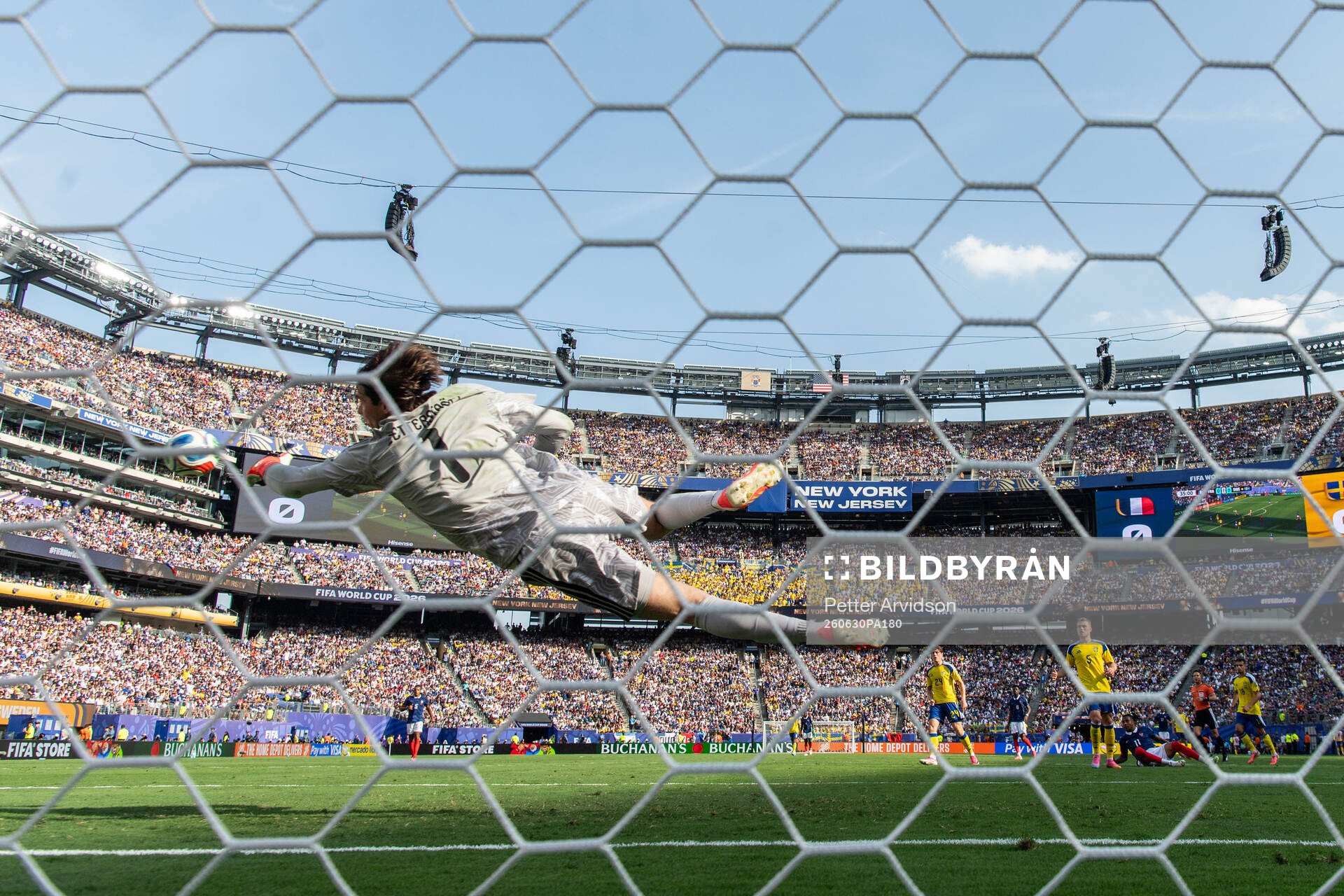 Goalkeeper Jacob Widell Zetterström of Sweden