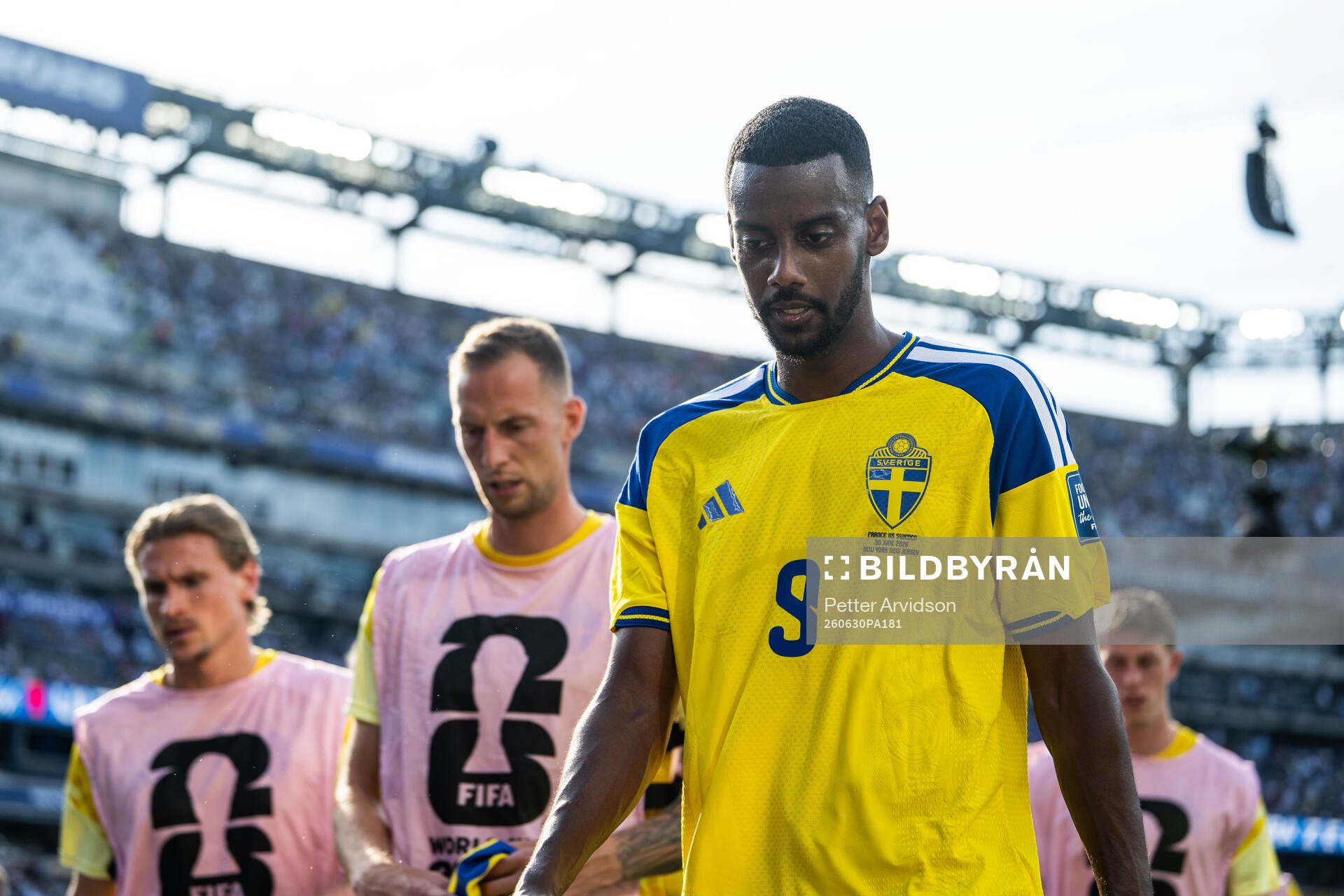 Alexander Isak of Sweden looks dejected