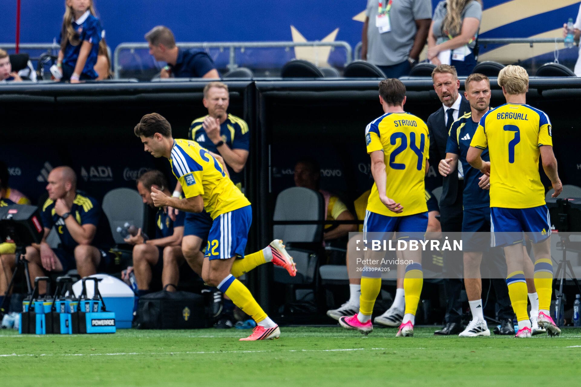 Besfort Zeneli, Elliot Stroud and Lucas Bergvall of Sweden