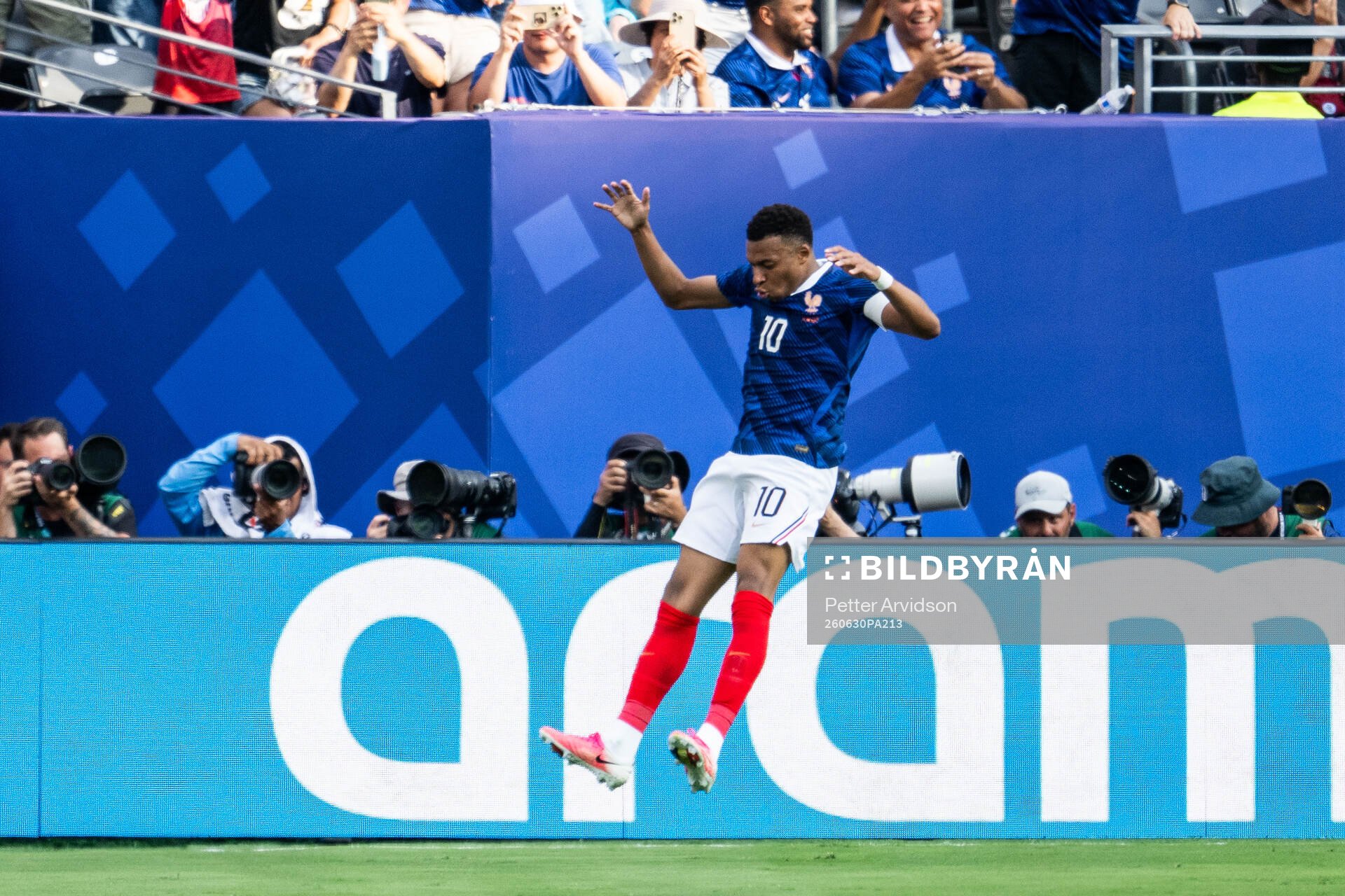 Kylian Mbappe of France celebrates