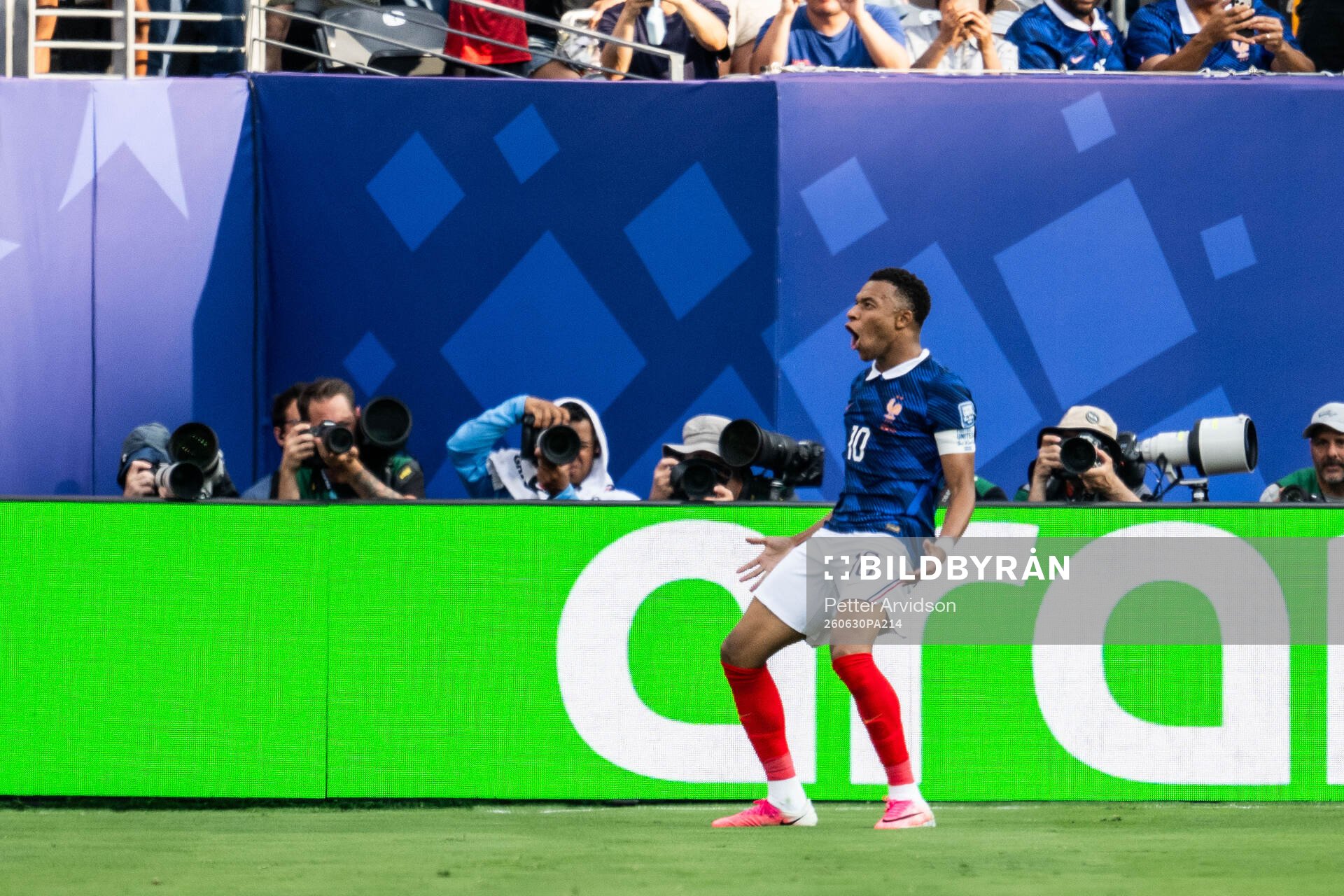 Kylian Mbappe of France celebrates