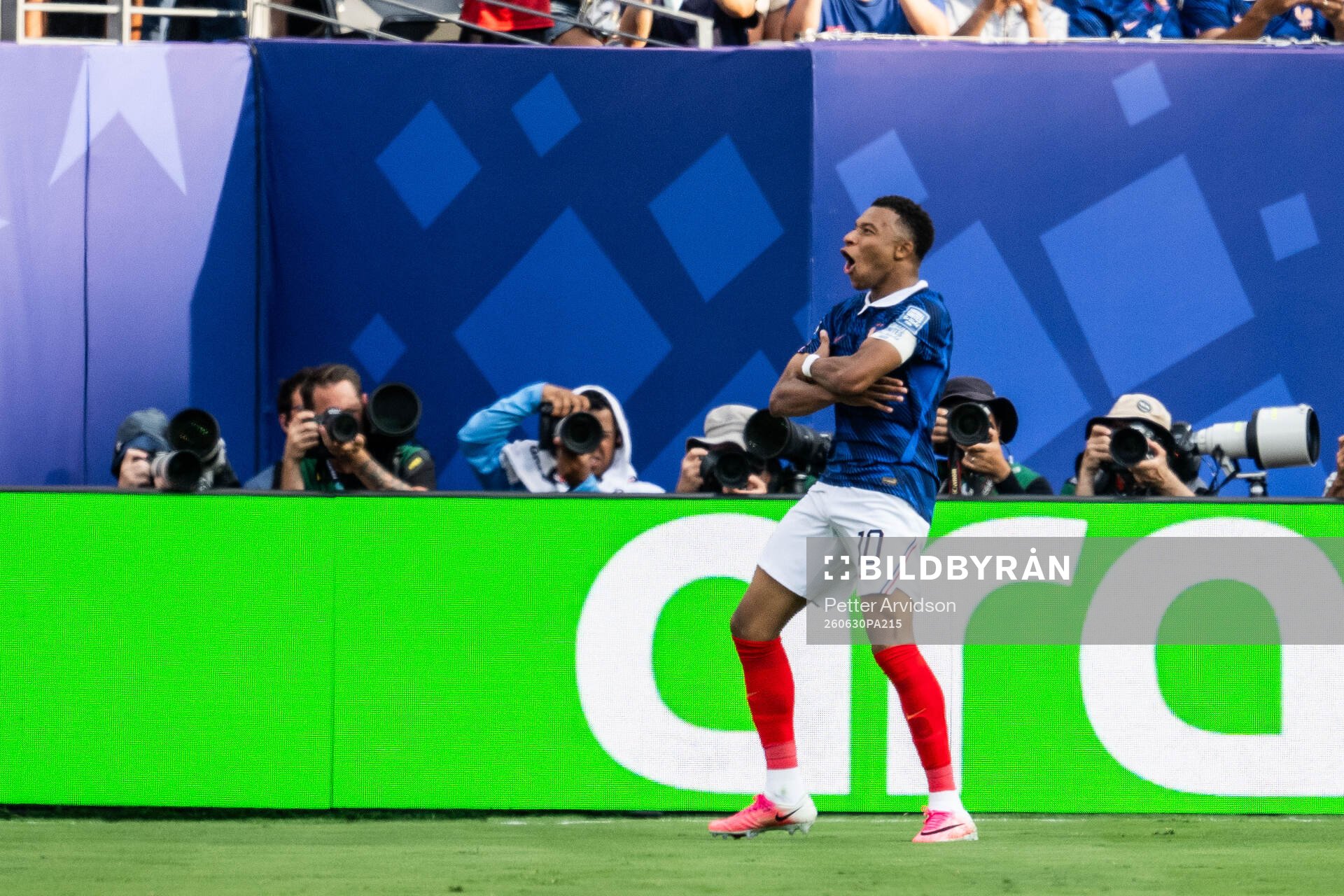 Kylian Mbappe of France celebrates