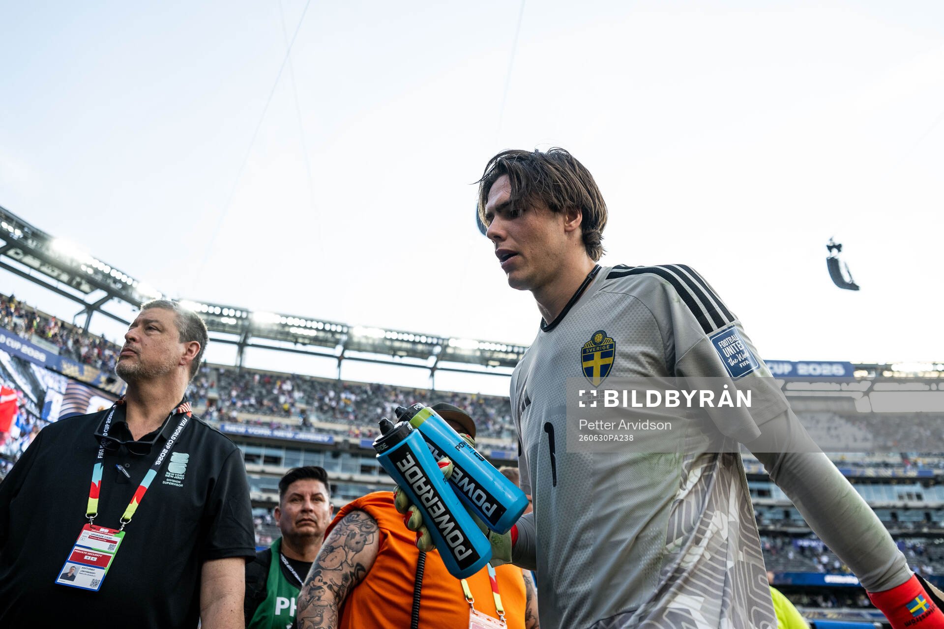 Goalkeeper Jacob Widell Zetterström of Sweden looks