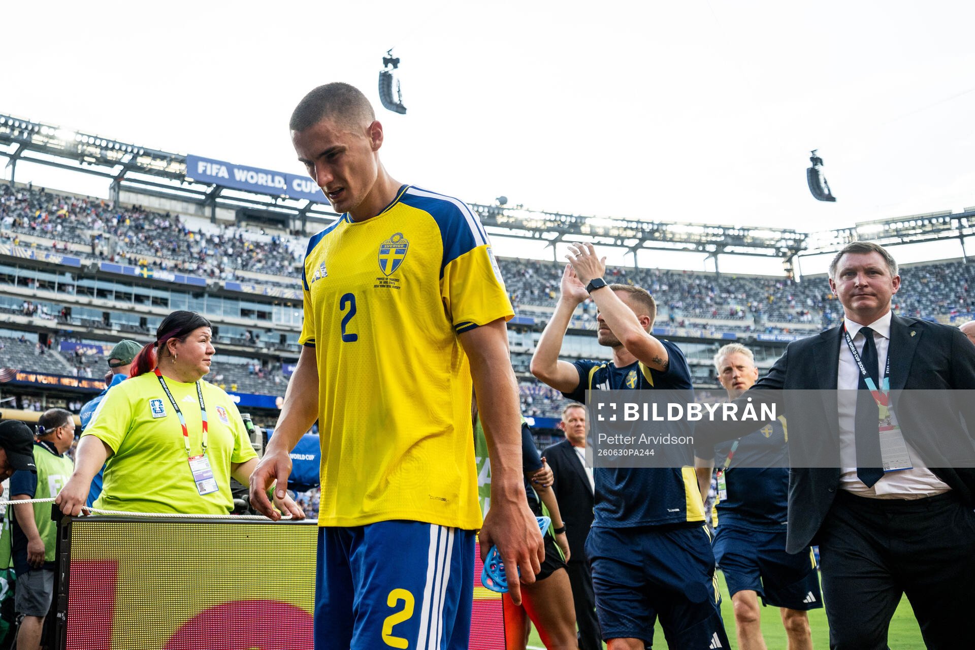 Gustaf Lagerbielke of Sweden looks dejected