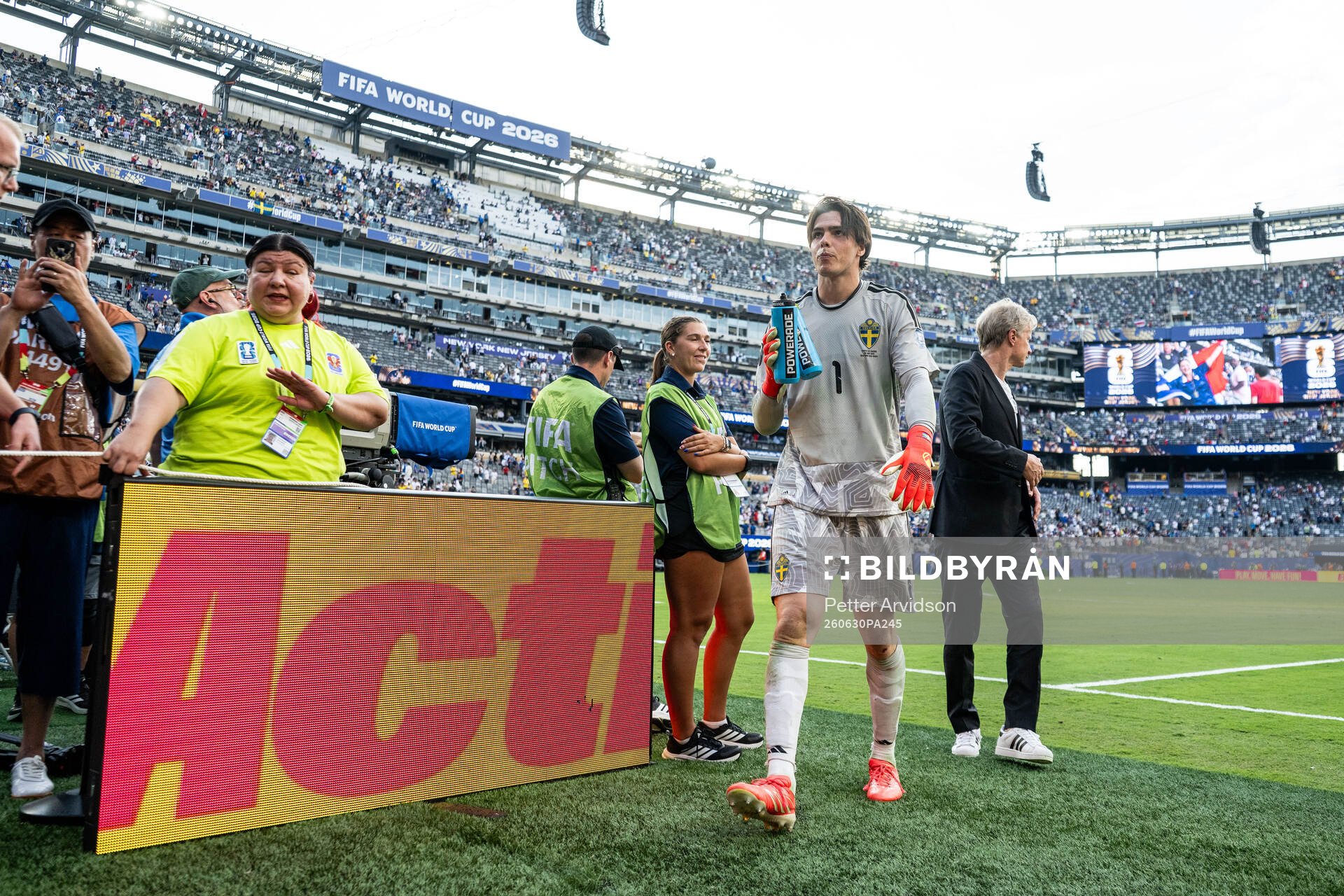 Goalkeeper Jacob Widell Zetterström of Sweden looks