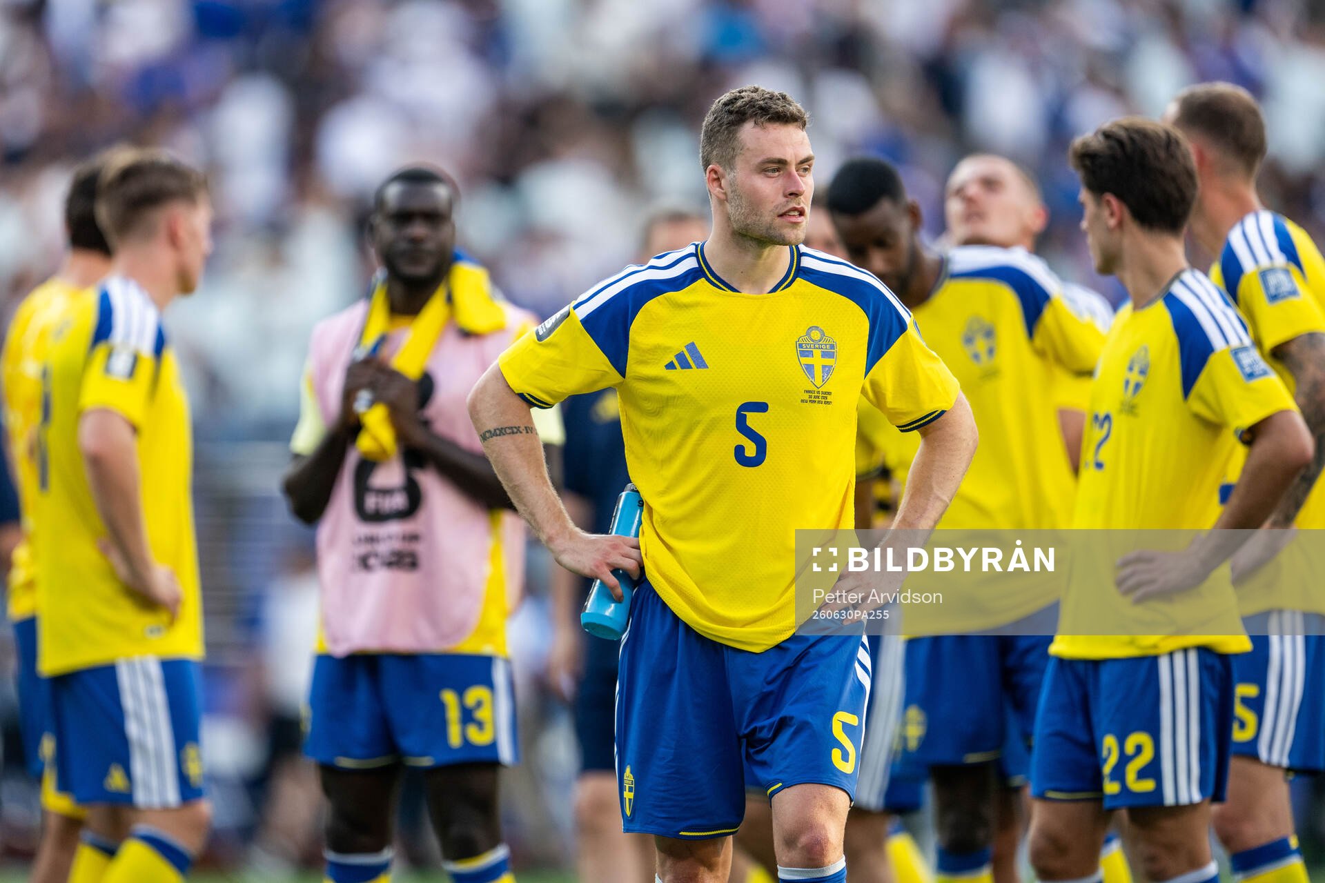 Gabriel Gudmundsson of Sweden looks dejected