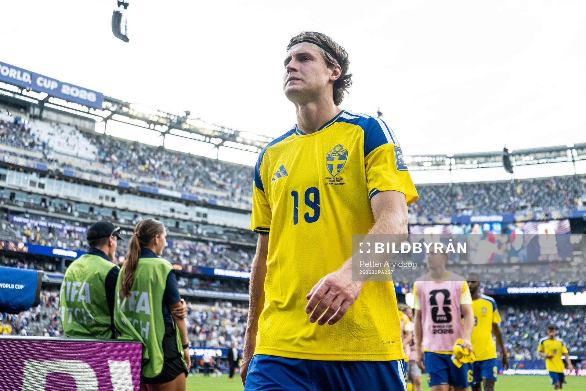 Mattias Svanberg of Sweden looks dejected