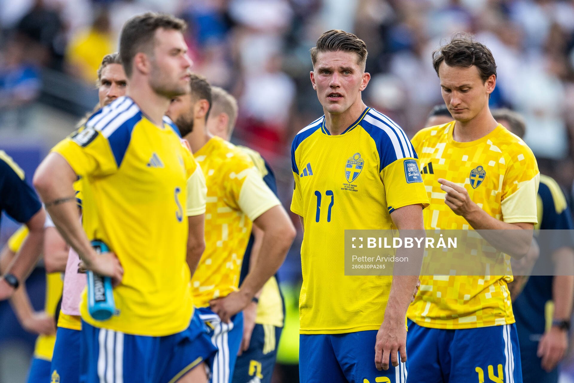 Viktor Gyökeres of Sweden looks dejected