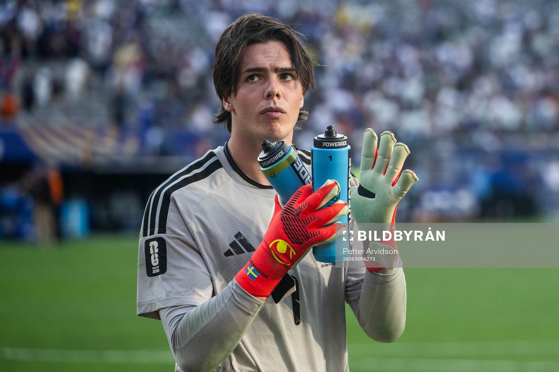 Goalkeeper Jacob Widell Zetterström of Sweden looks
