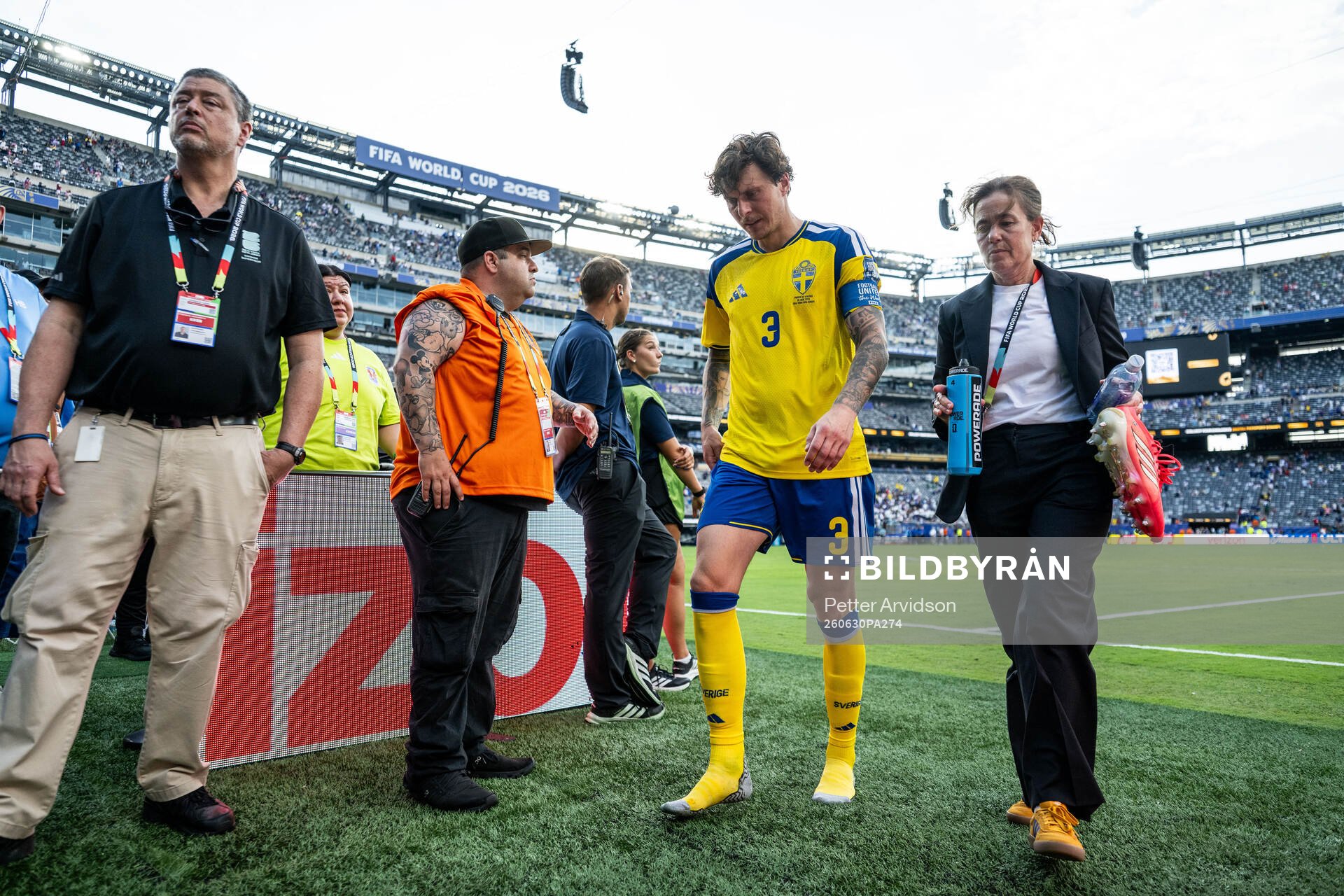 Victor Nilsson Lindelöf of Sweden looks dejected