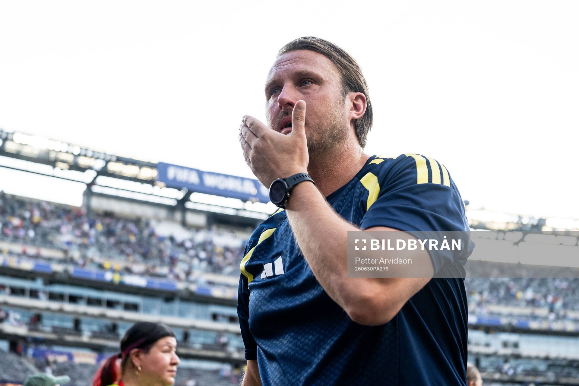 Assistant coach Björn Hamberg of Sweden looks dejected