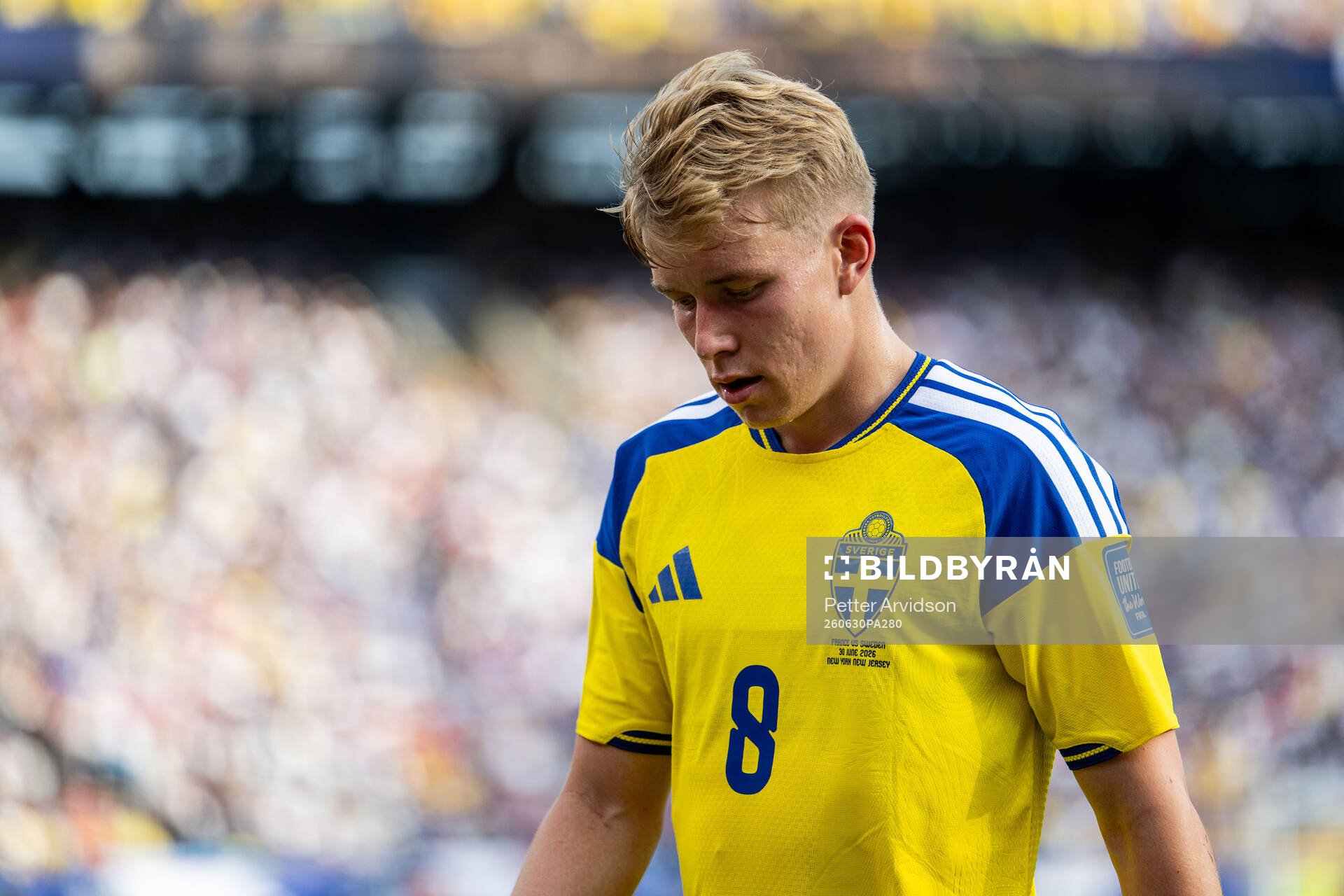 Daniel Svensson of Sweden looks dejected