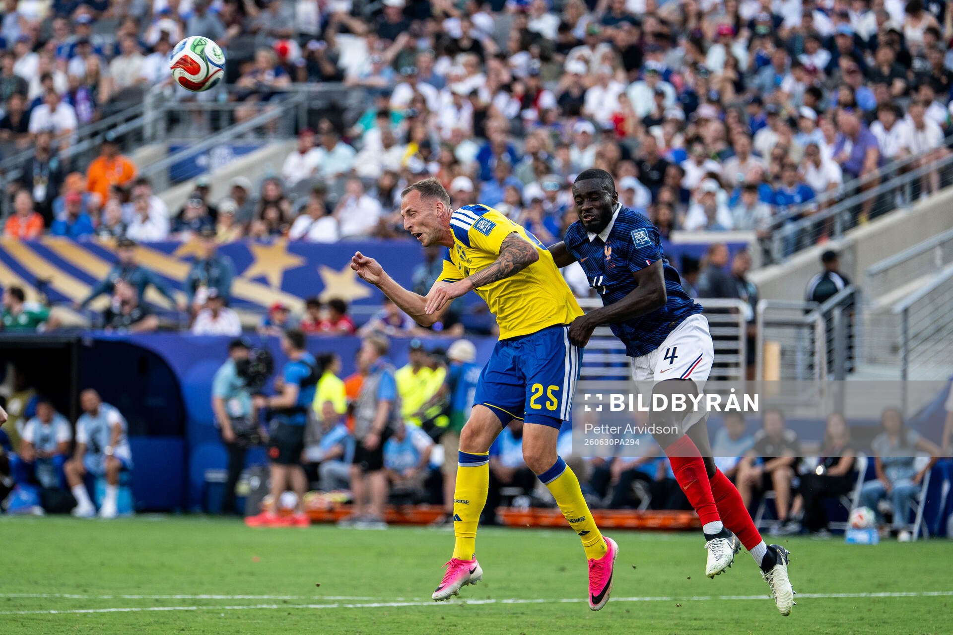 Gustaf Nilsson of Sweden and Dayot Upamecano of France
