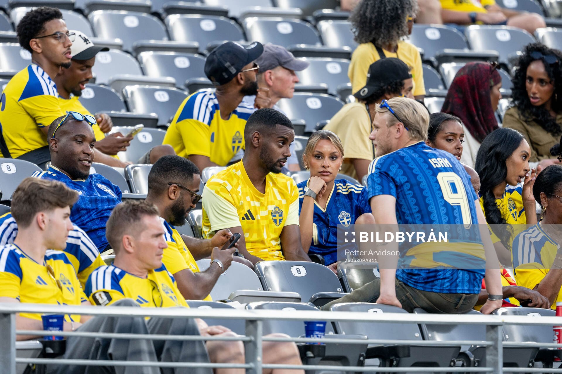 Alexander Isak of Sweden with his family