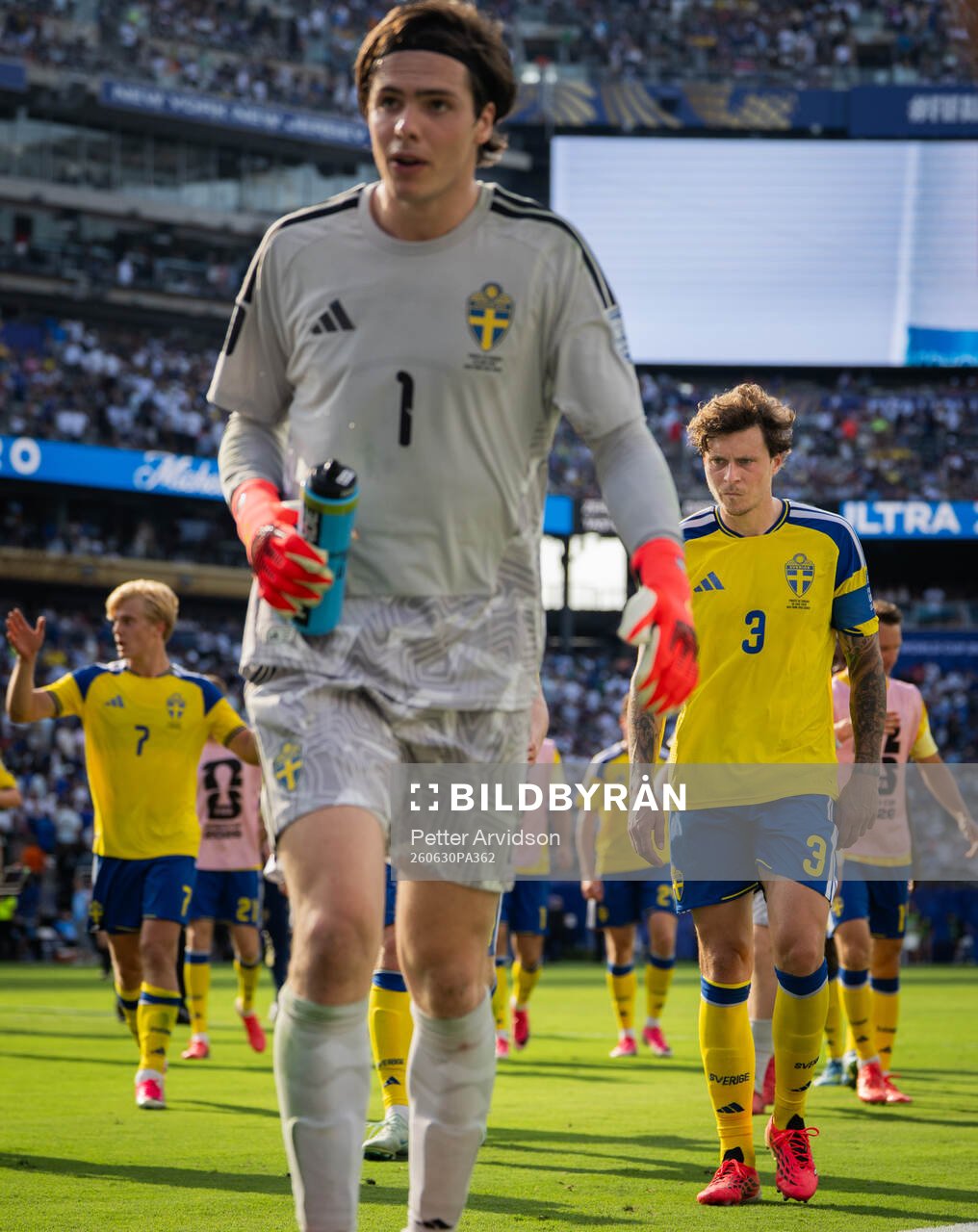 Goalkeeper Jacob Widell Zetterström and Victor Nilsson