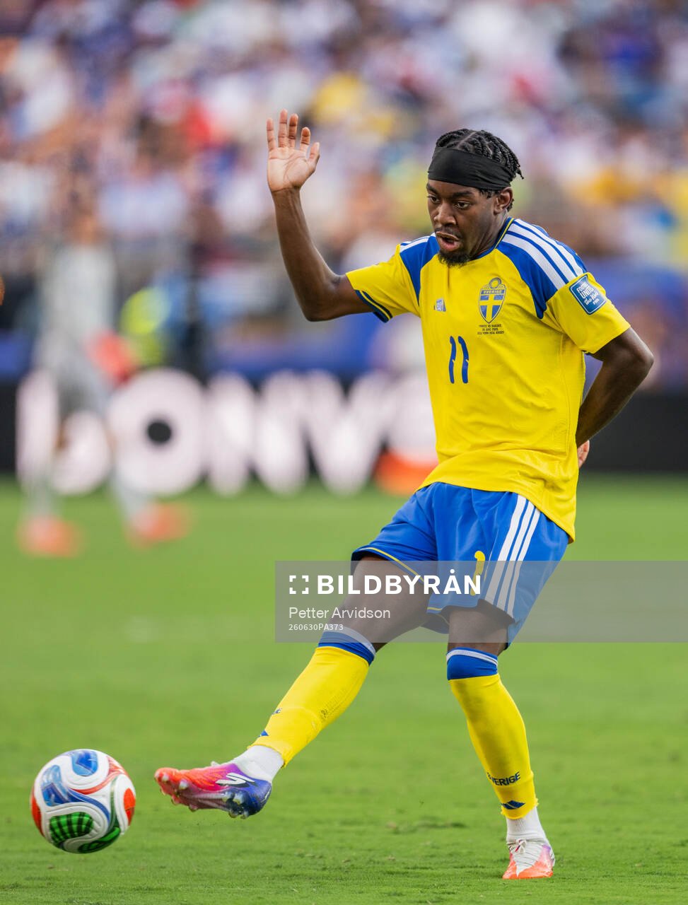 Anthony Elanga ++sduring the FIFA World Cup 2026 round of