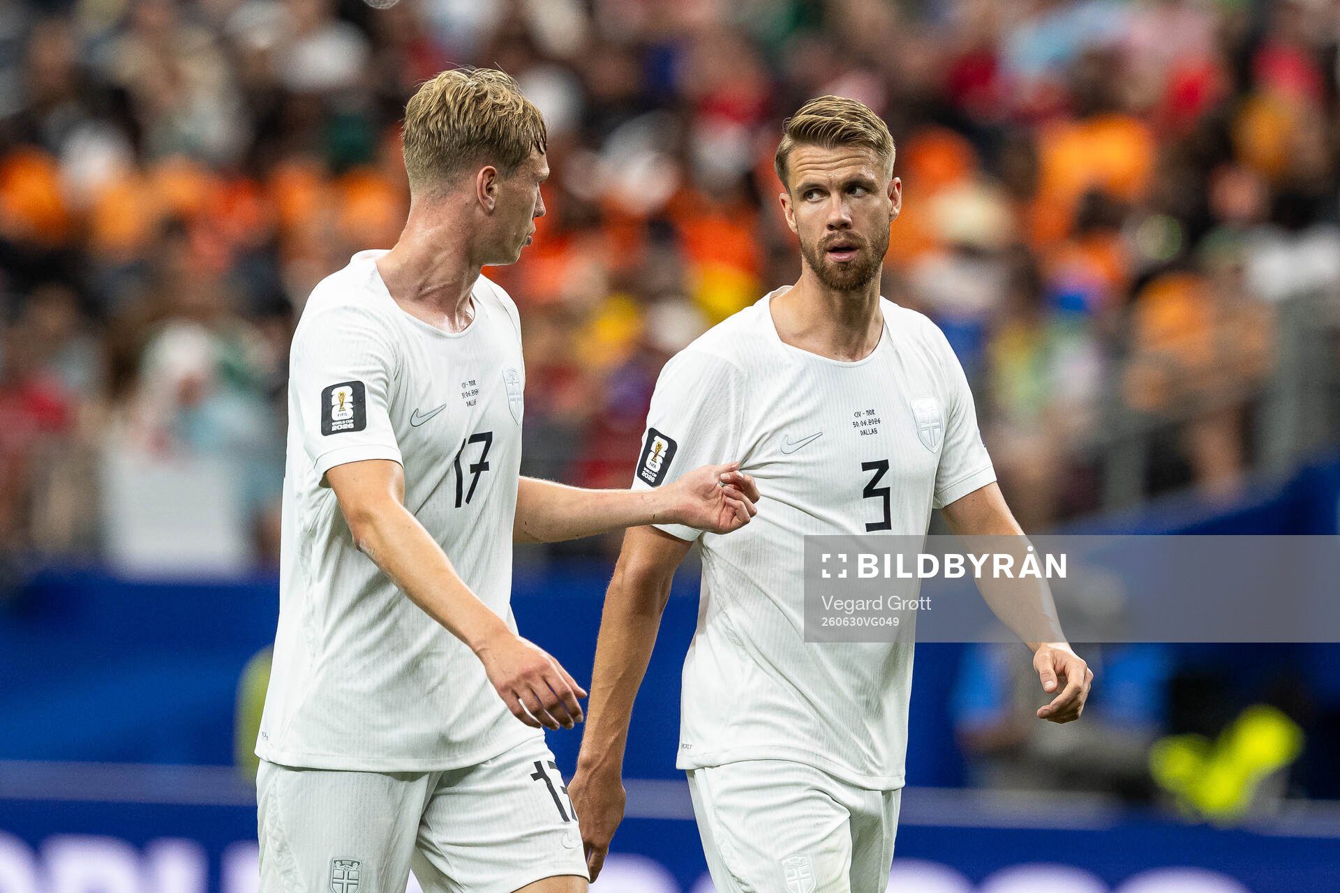 Torbjørn Lysaker Heggem and Kristoffer Ajer of Norway