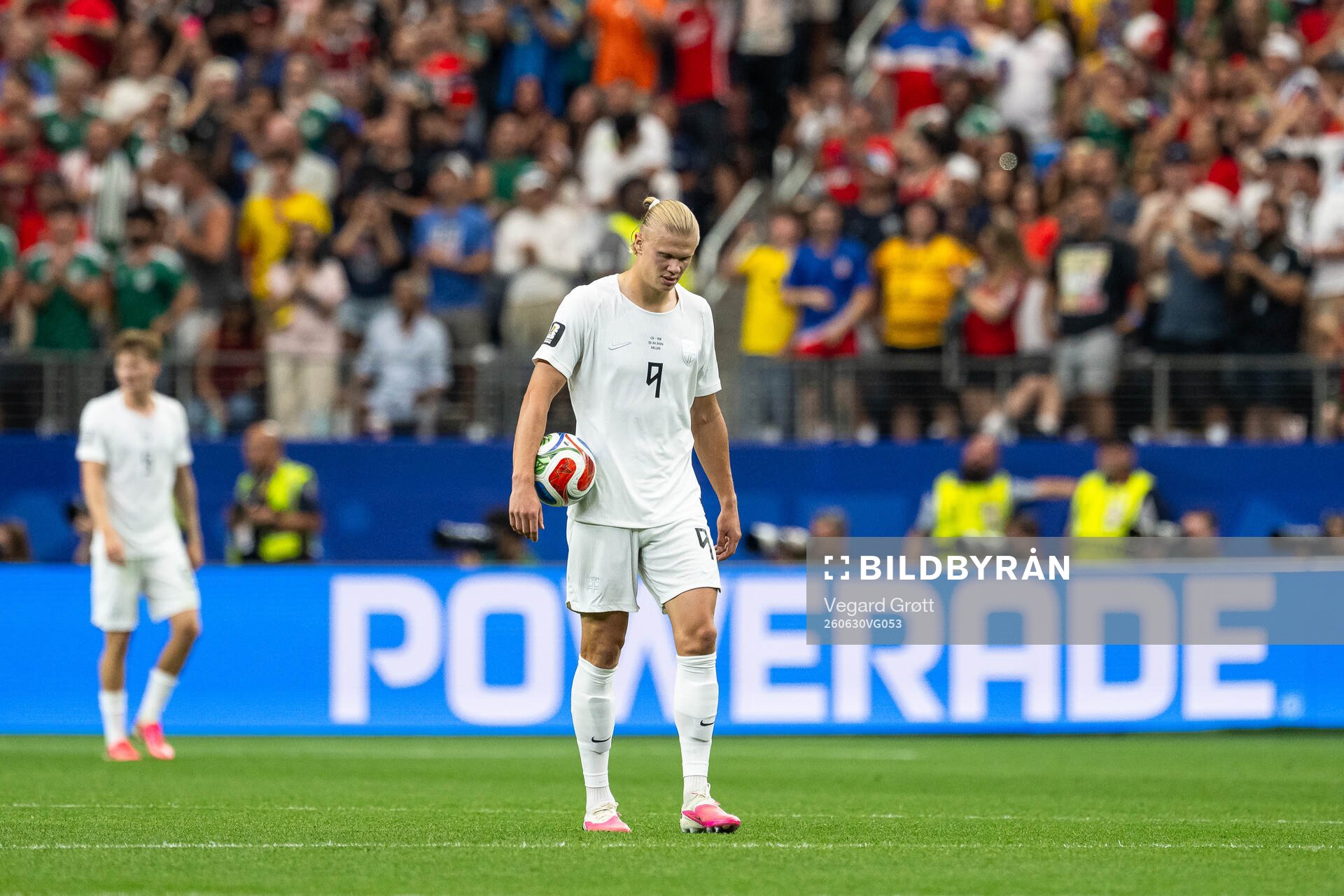 Erling Braut Haaland of Norway looks dejected