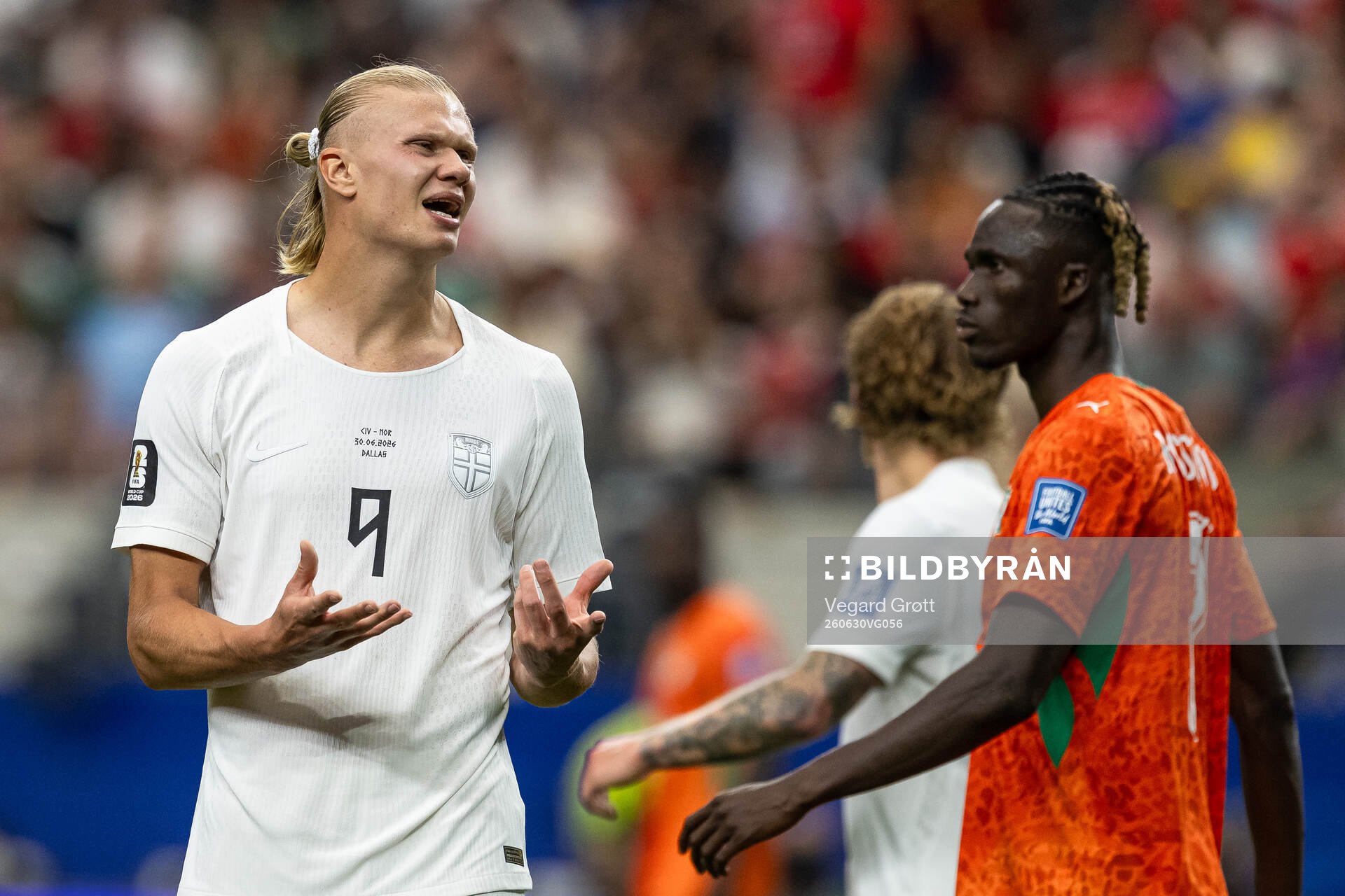 Erling Braut Haaland of Norway looks dejected