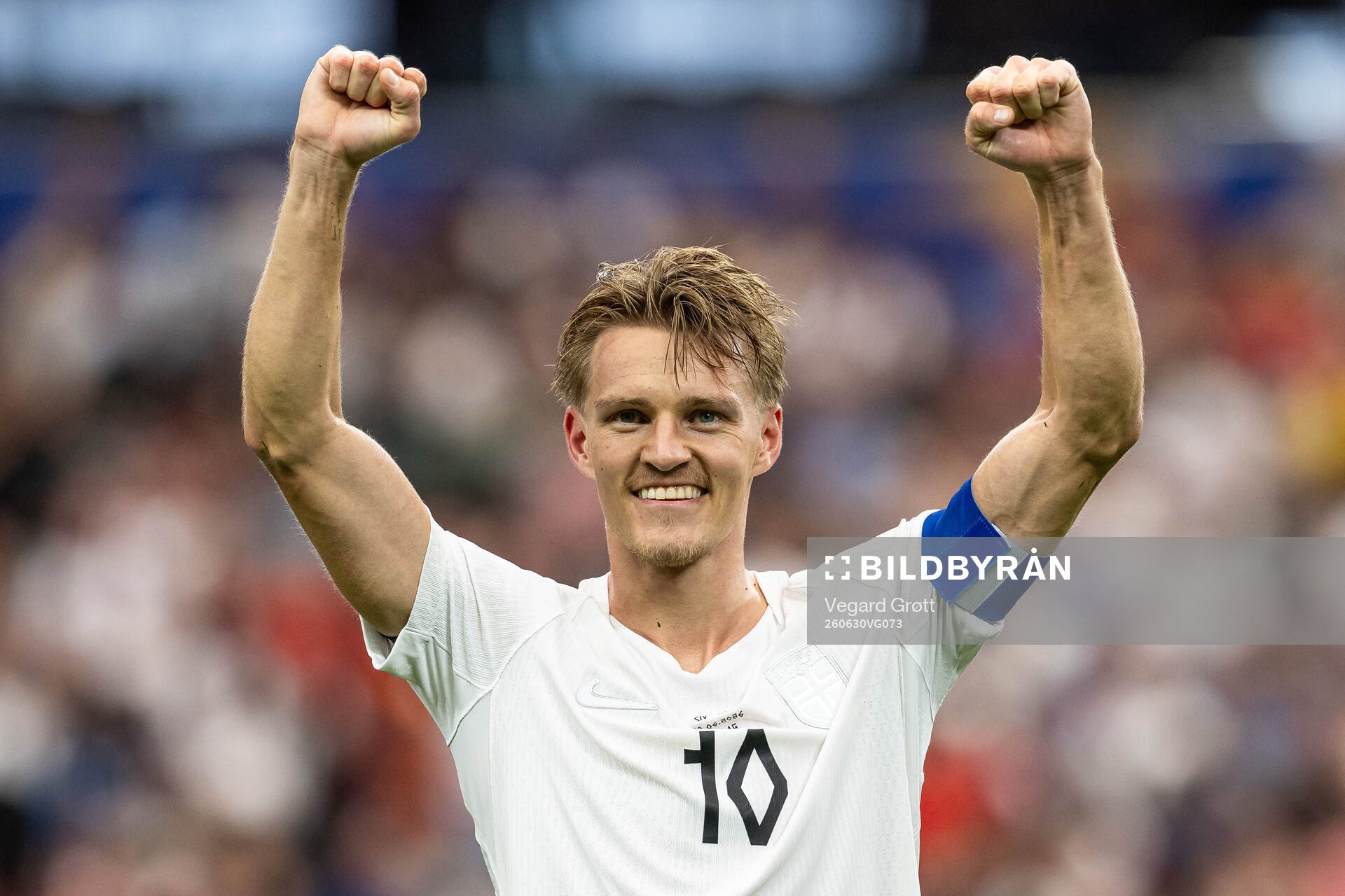 Martin Ødegaard of Norway celebrates