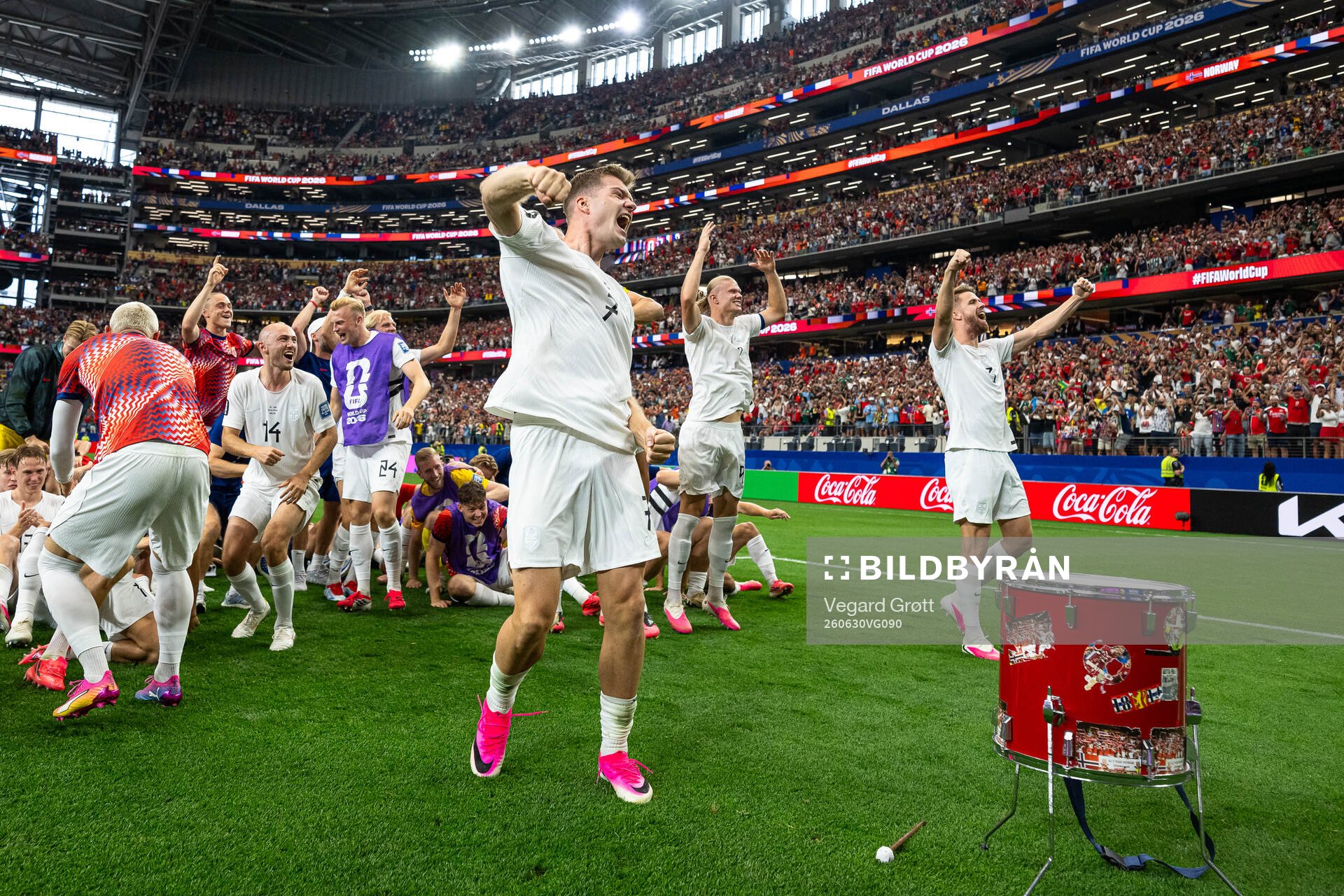 Alexander Sørloth of Norway celebrates