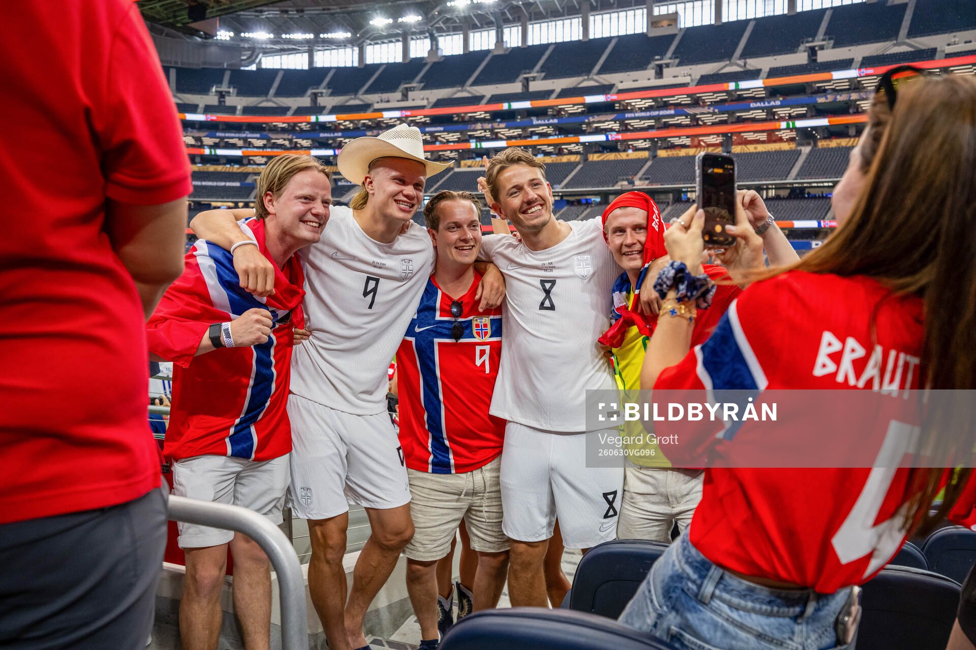 Erling Braut Haaland and Sander Berge of Norway celebrate