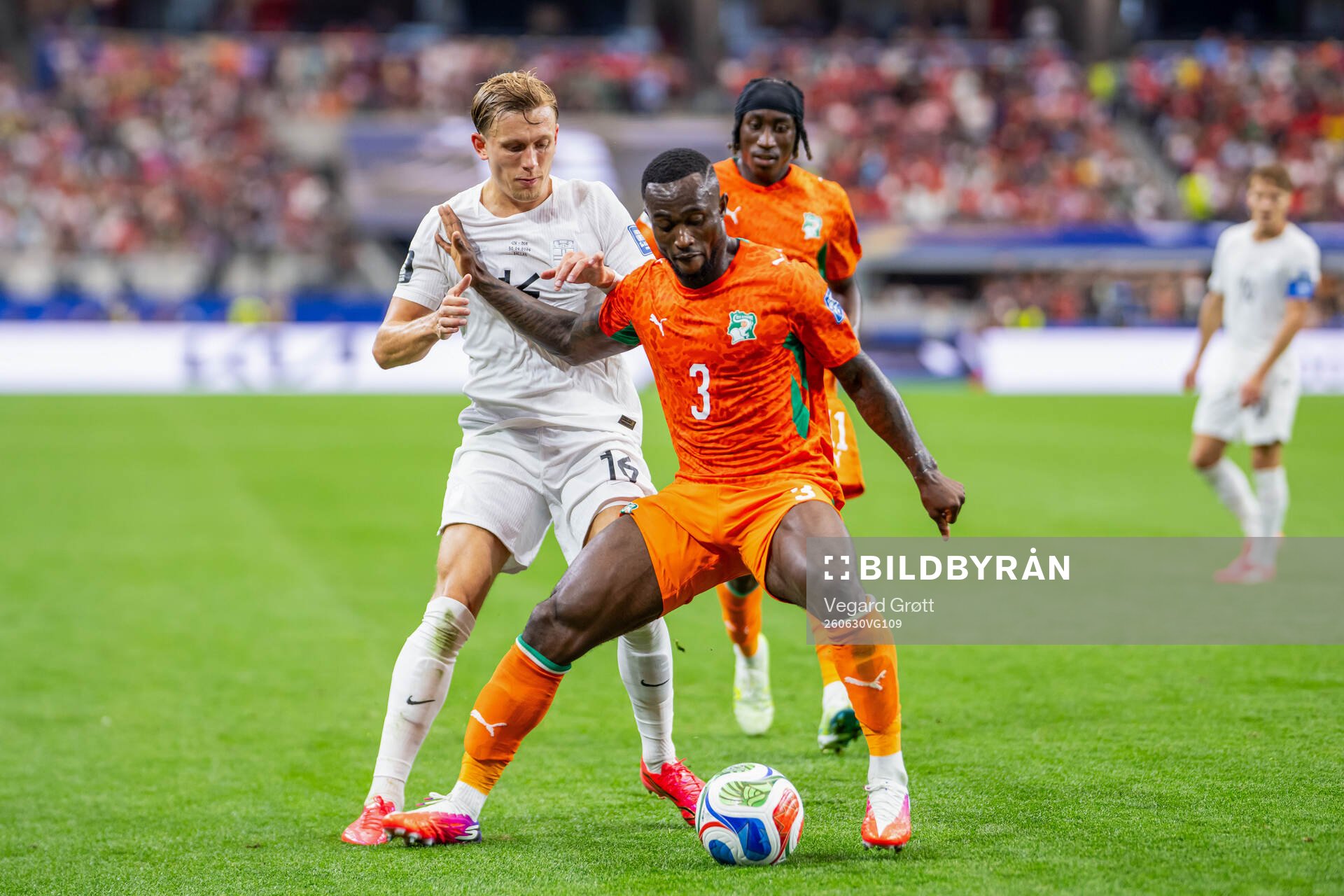 Marcus Holmgren Pedersen of Norway and Ghislain Konan of