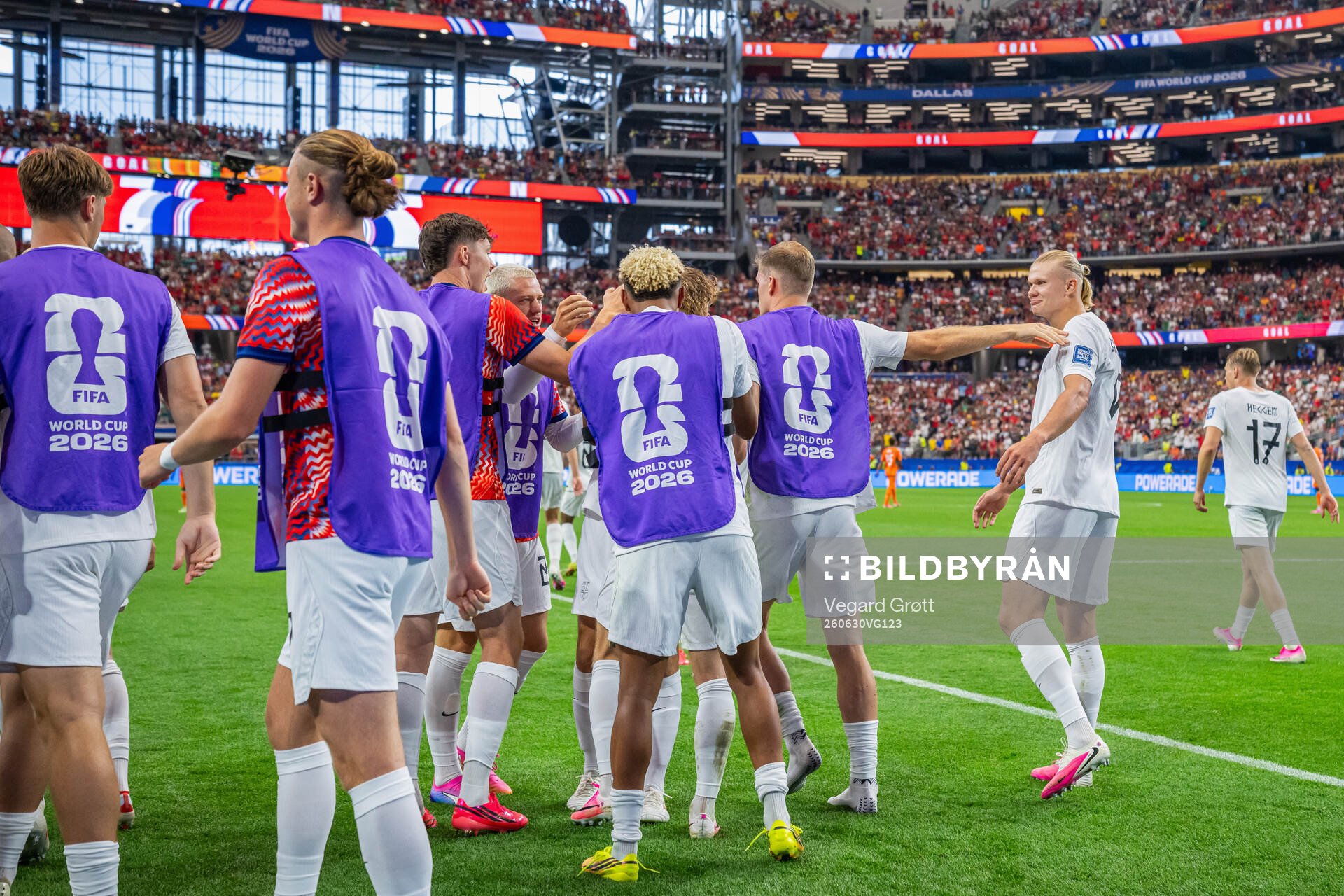 Erling Braut Haaland of Norway celebrates with Jørgen