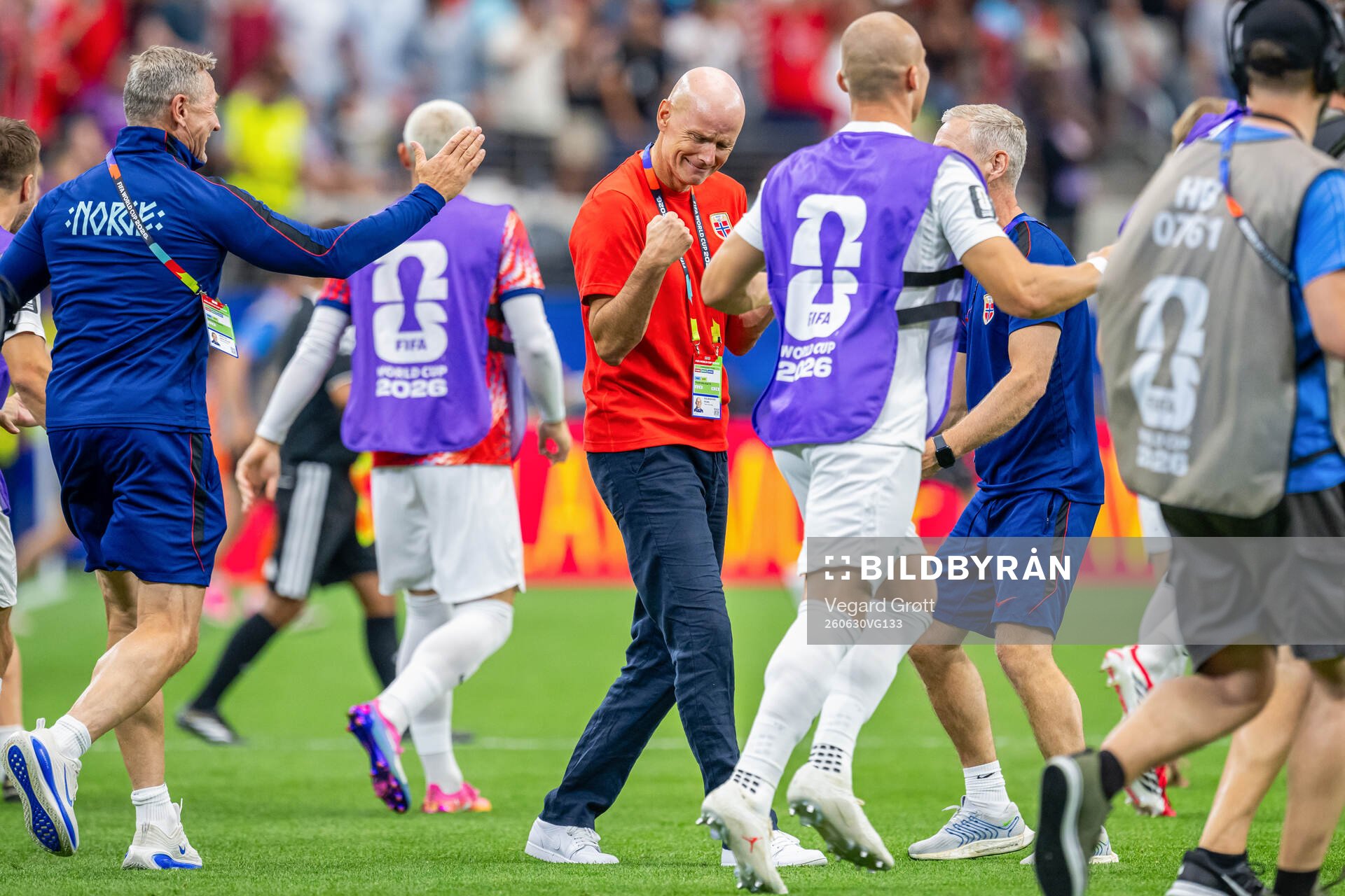 Head coach Ståle Solbakken of Norway celebrates at the