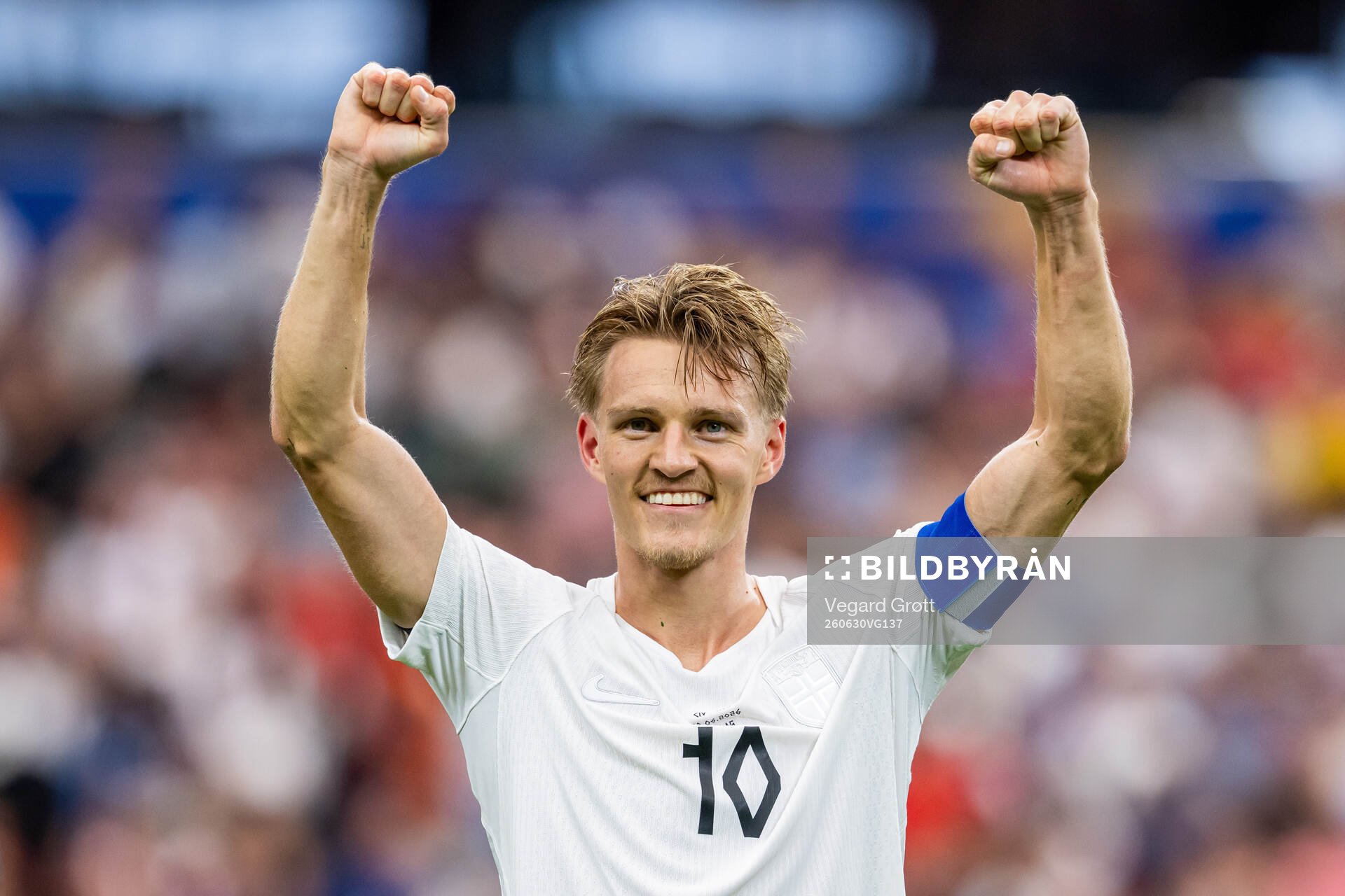 Martin Ødegaard of Norway celebrates