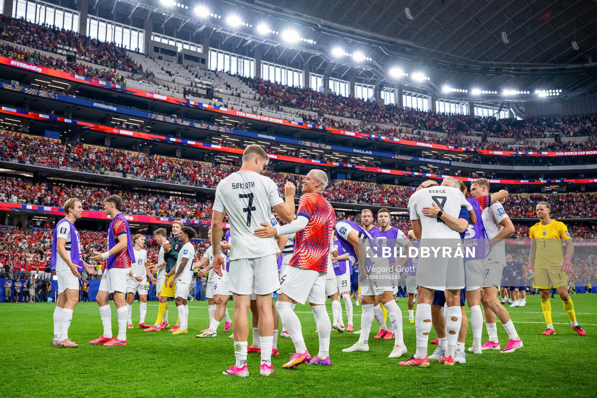 Alexander Sørloth and Julian Ryerson of Norway