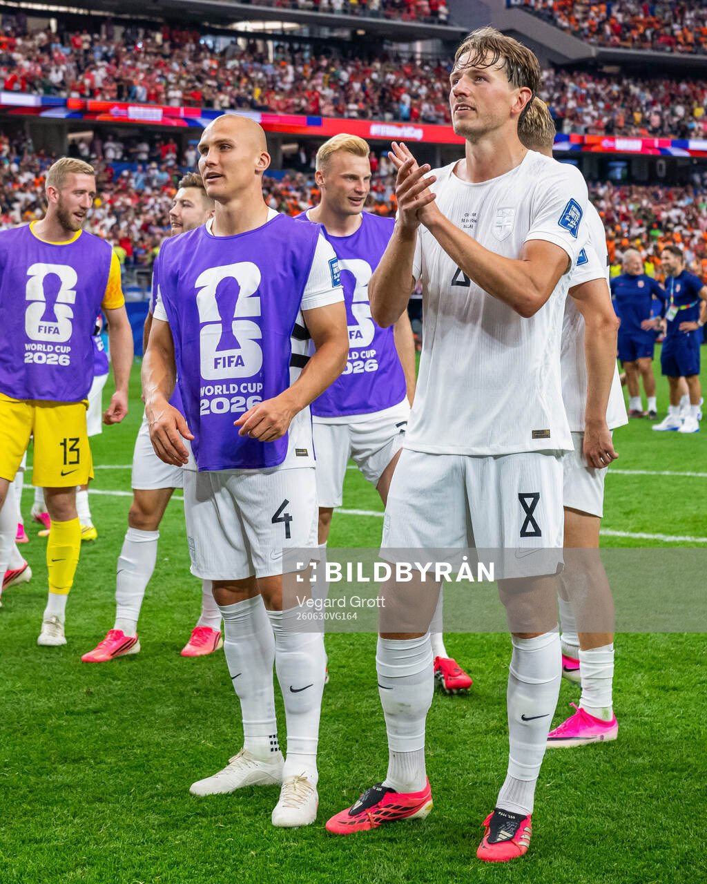 Leo Østigård and Sander Berge of Norway