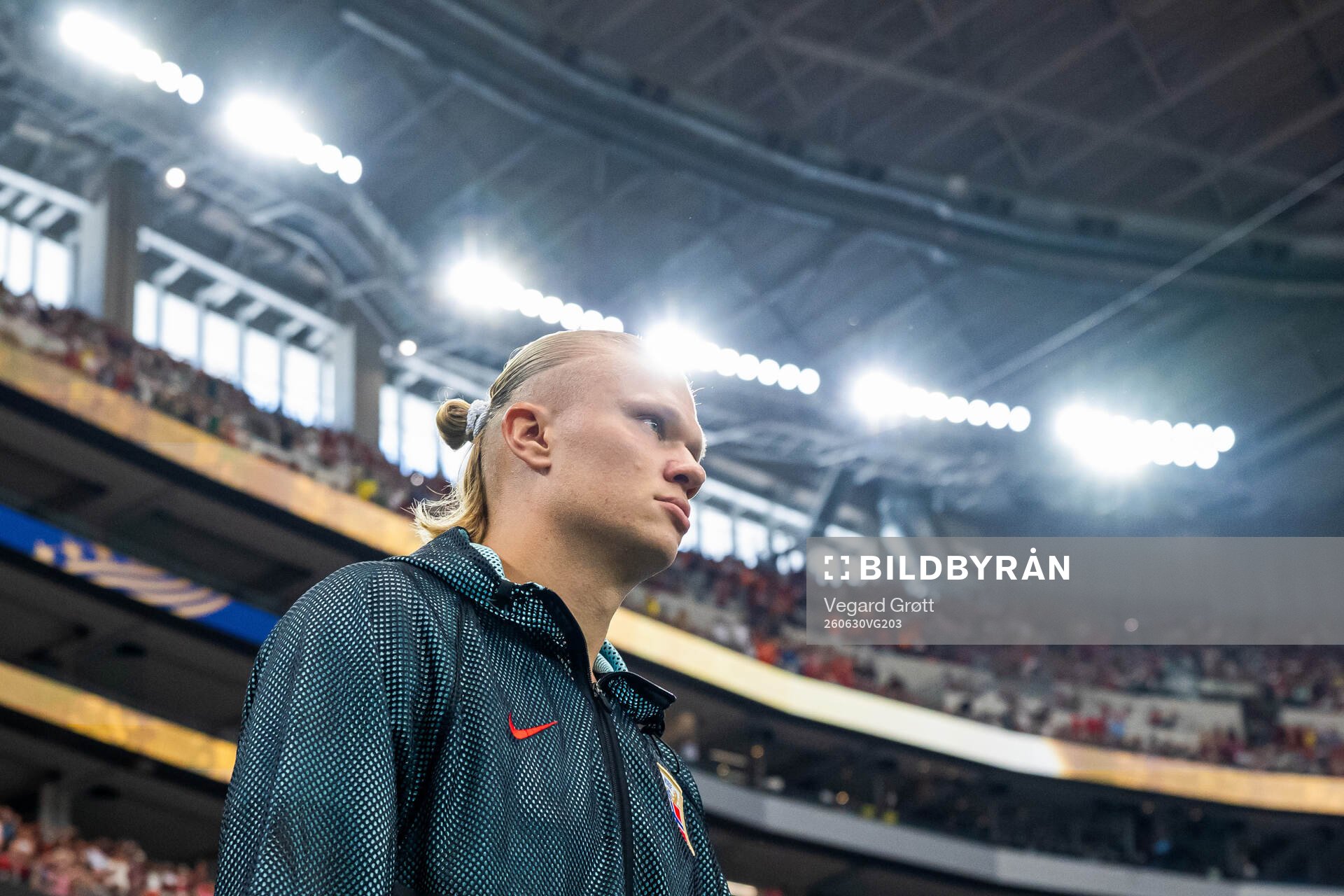 Erling Braut Haaland of Norway enters the pitch