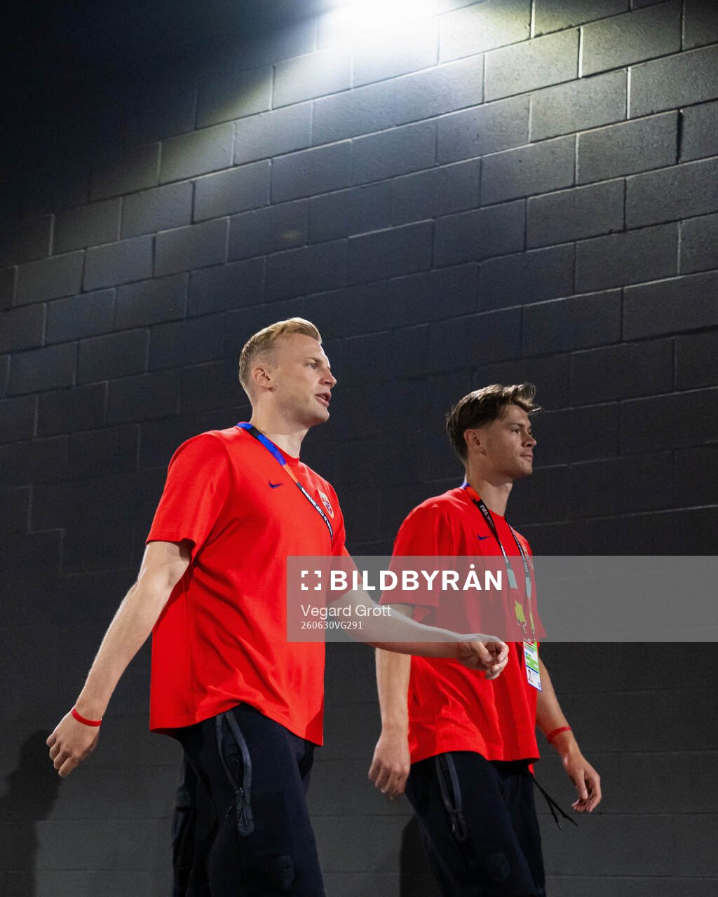 Sondre Langås and Henrik Falchener of Norway arrive