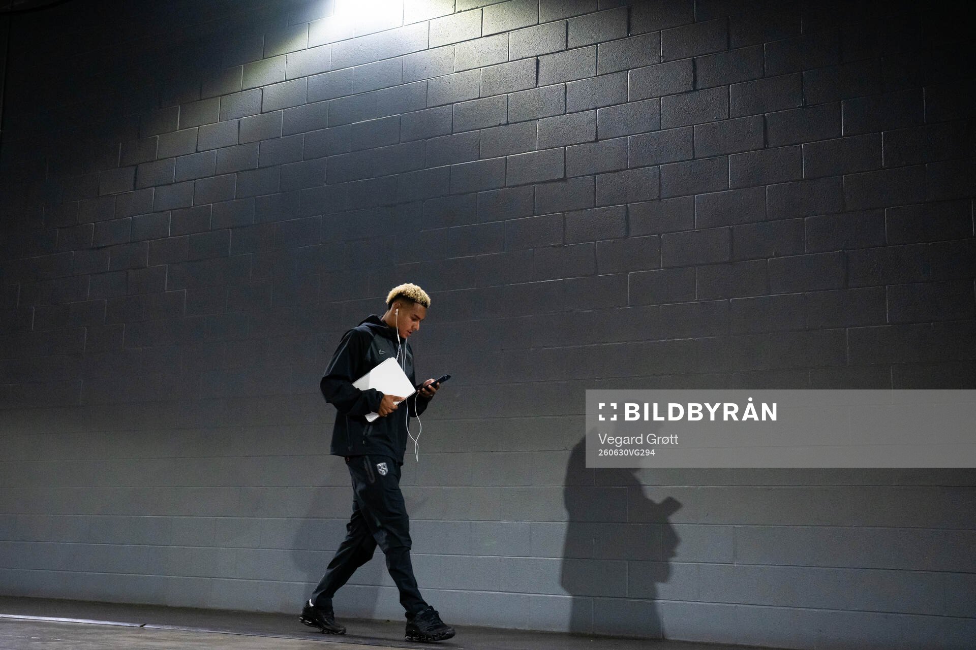 Antonio Nusa of Norway arrives