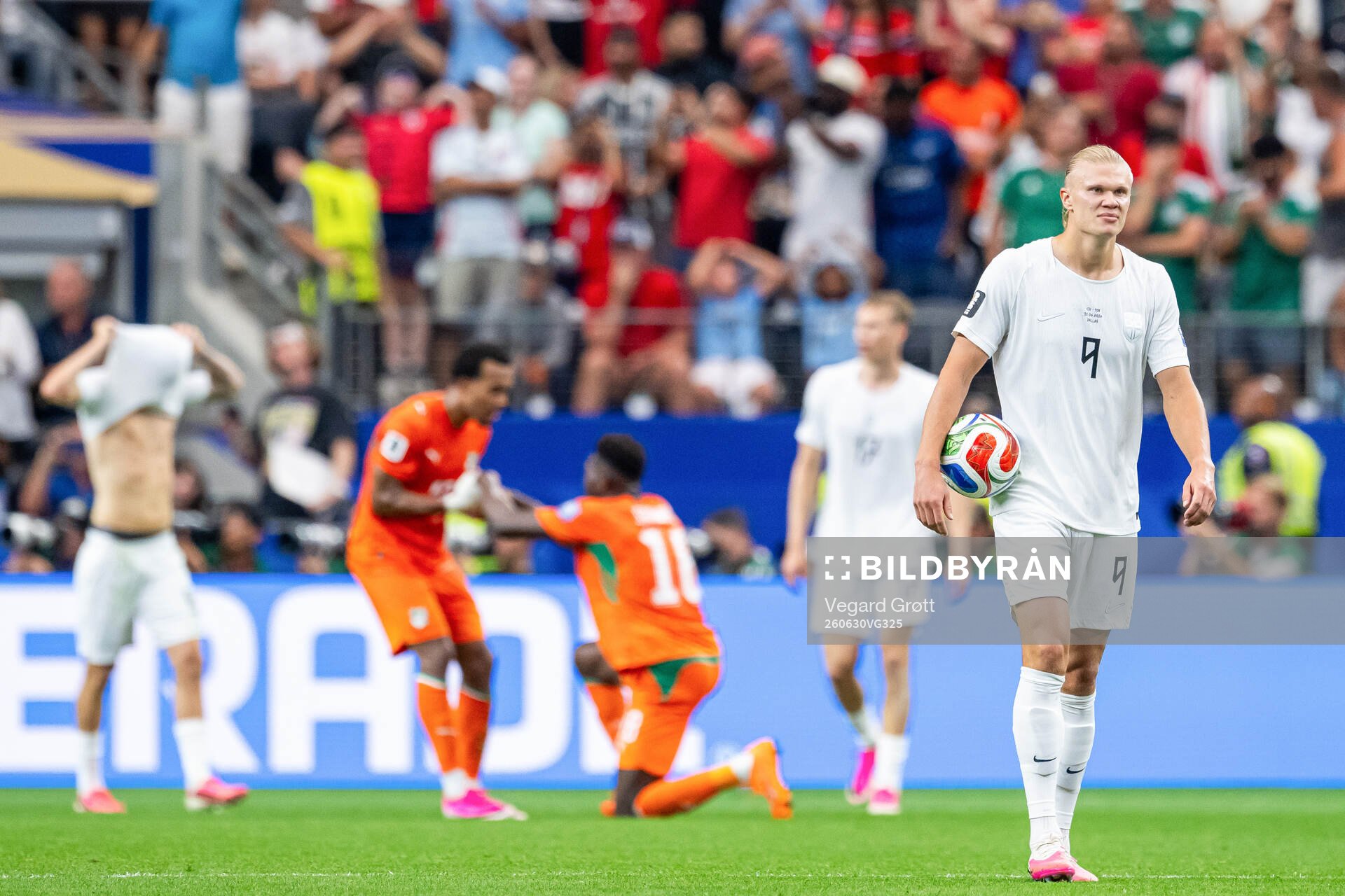 Erling Braut Haaland of Norway looks dejected