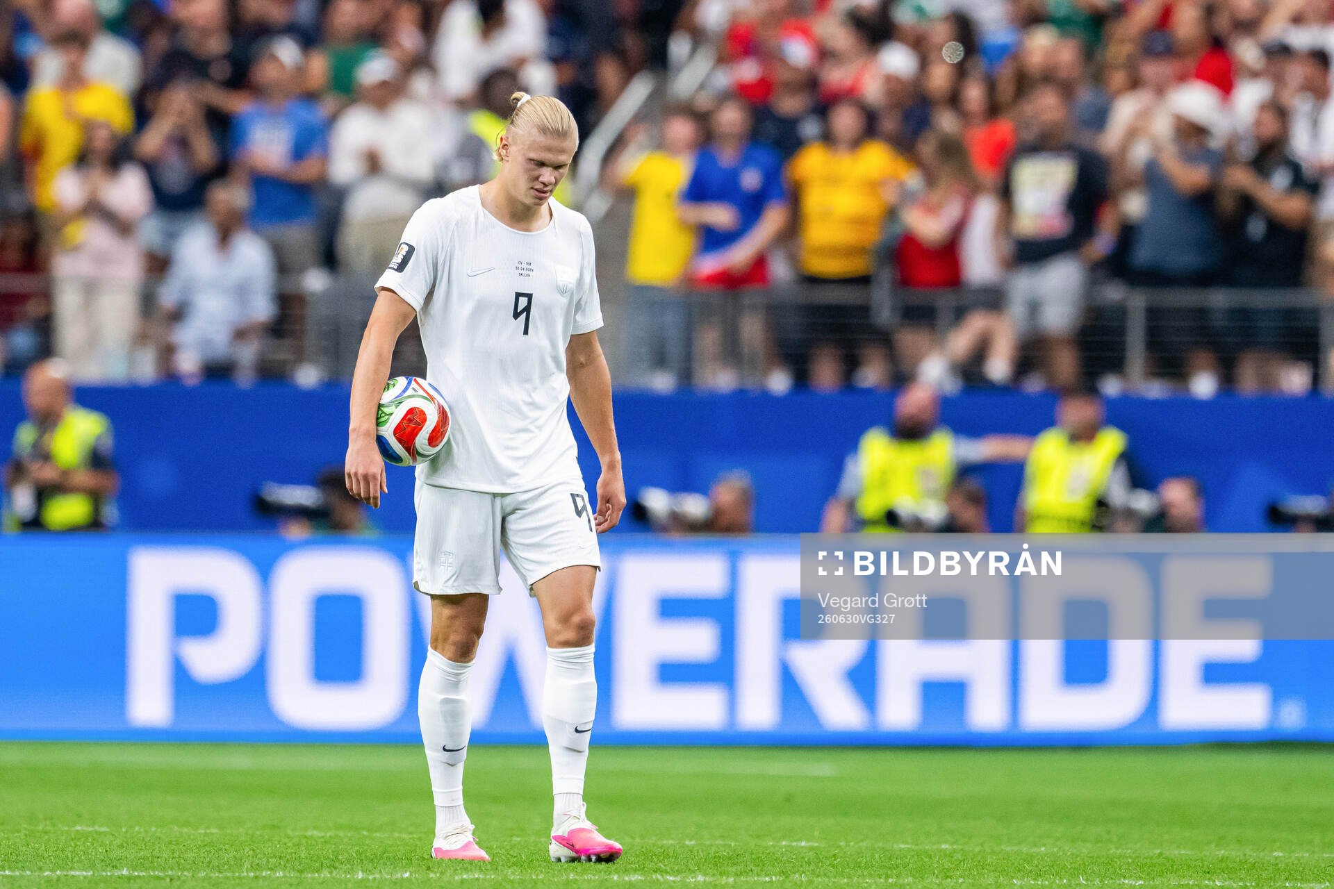 Erling Braut Haaland of Norway looks dejected