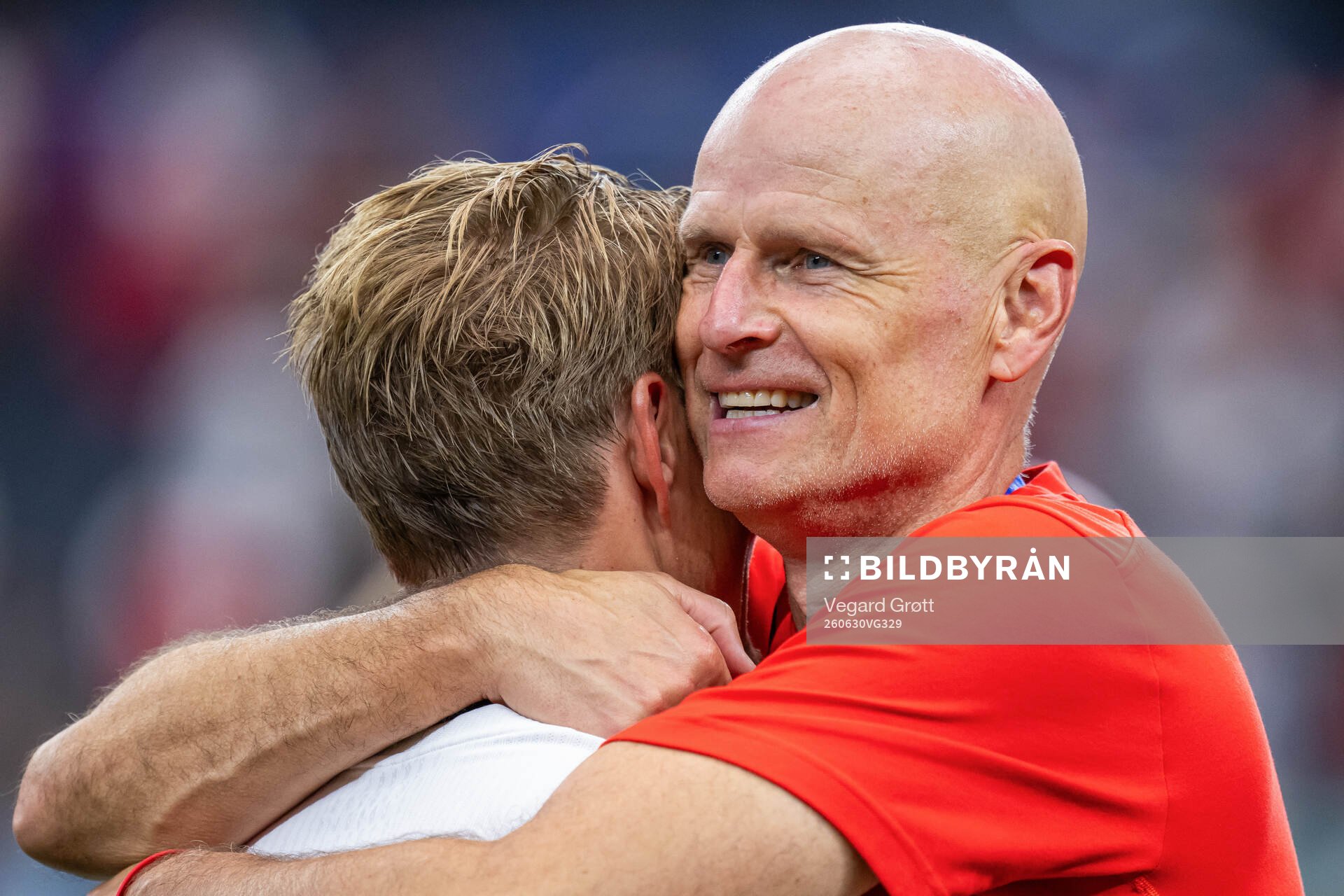 Martin Ødegaard and Ståle Solbakken, head coach of
