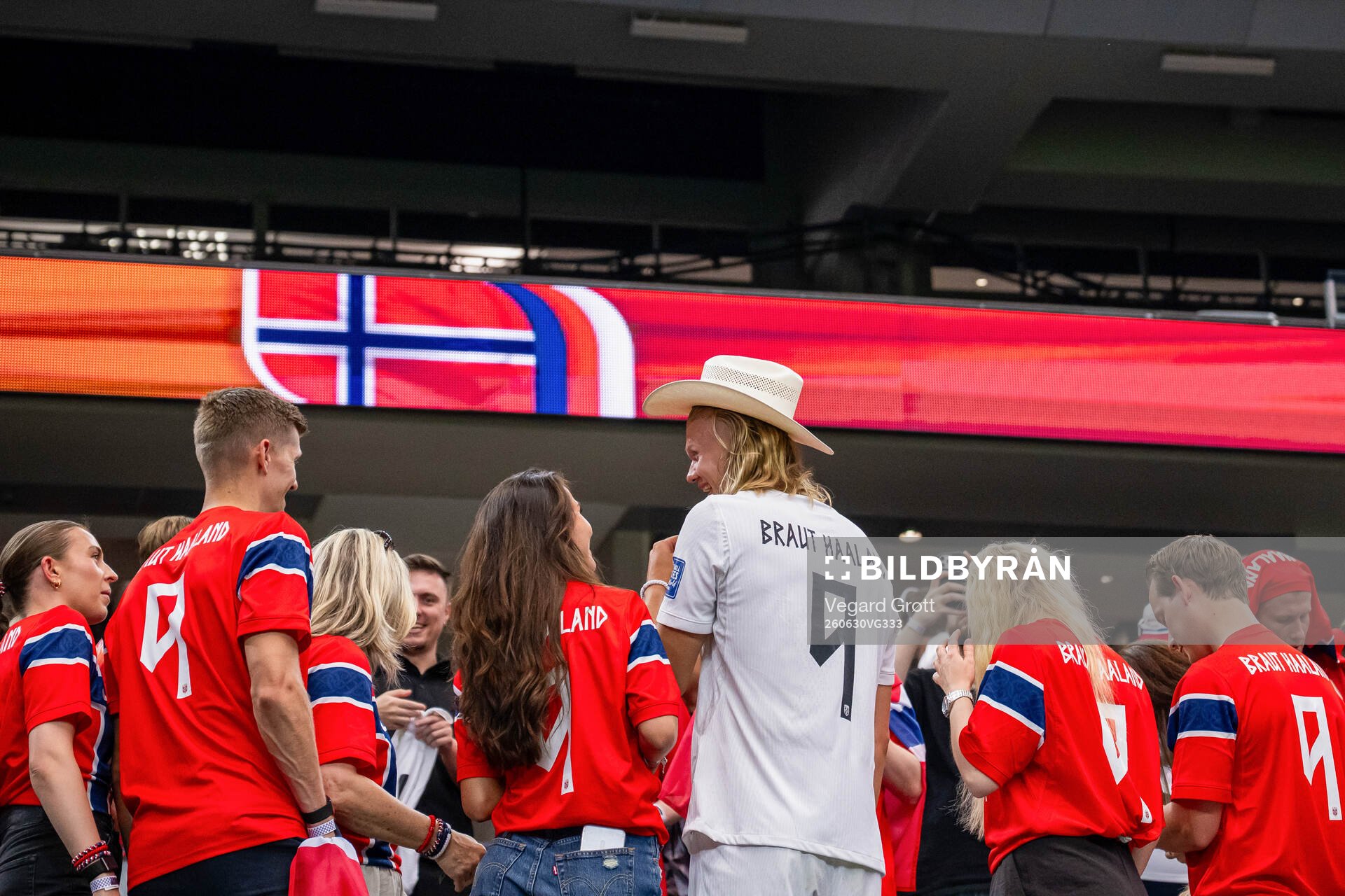 Erling Braut Haaland of Norway with friends and family