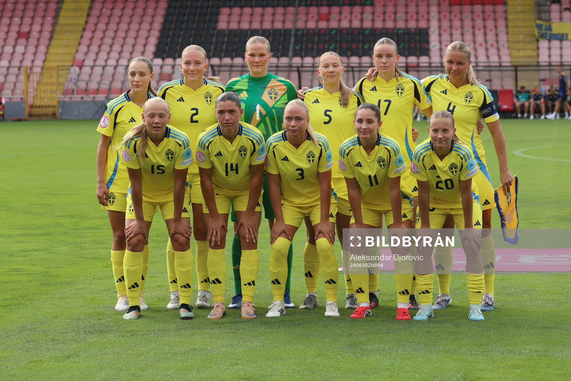 The starting eleven of Sweden