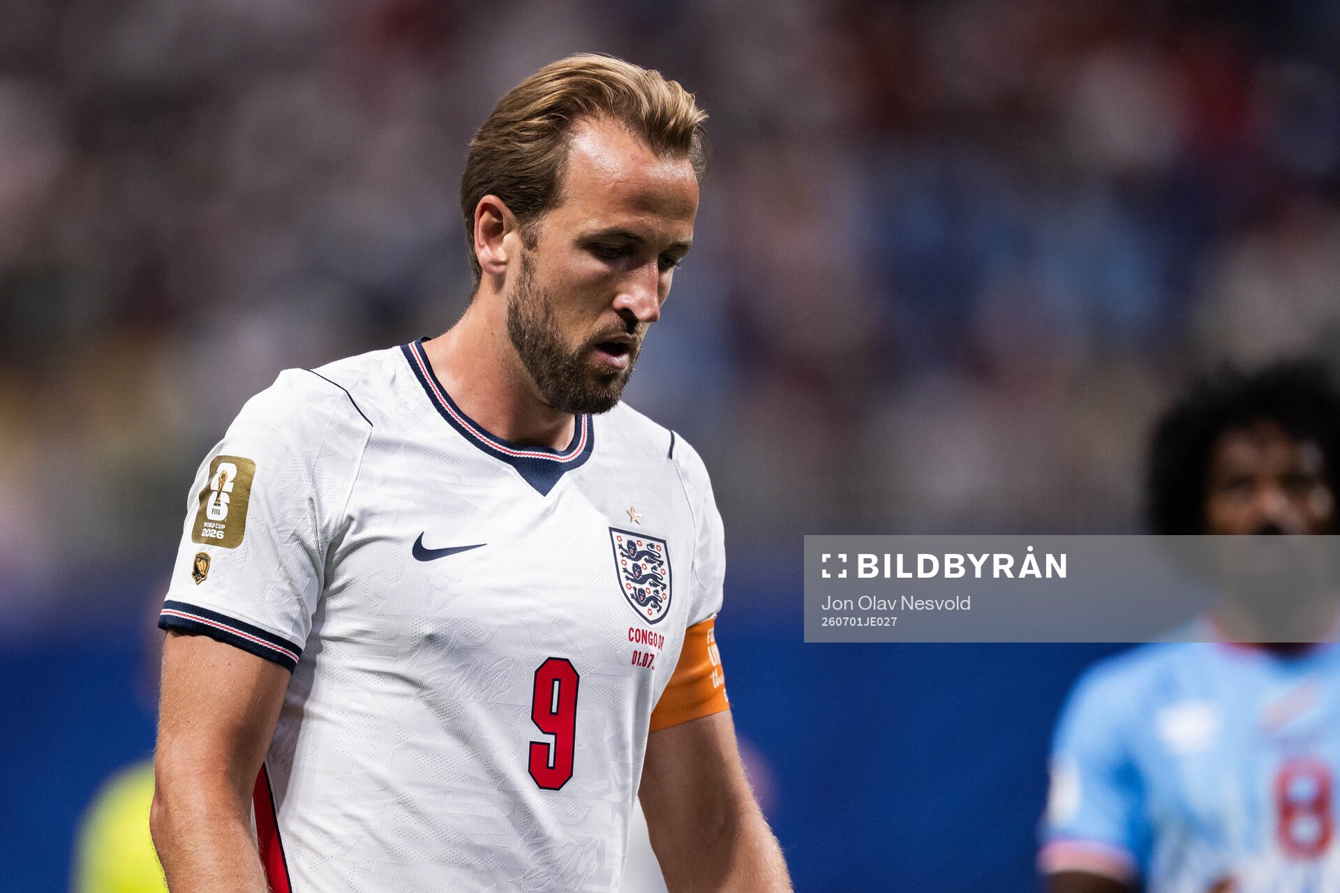 Harry Kane of England looks dejected
