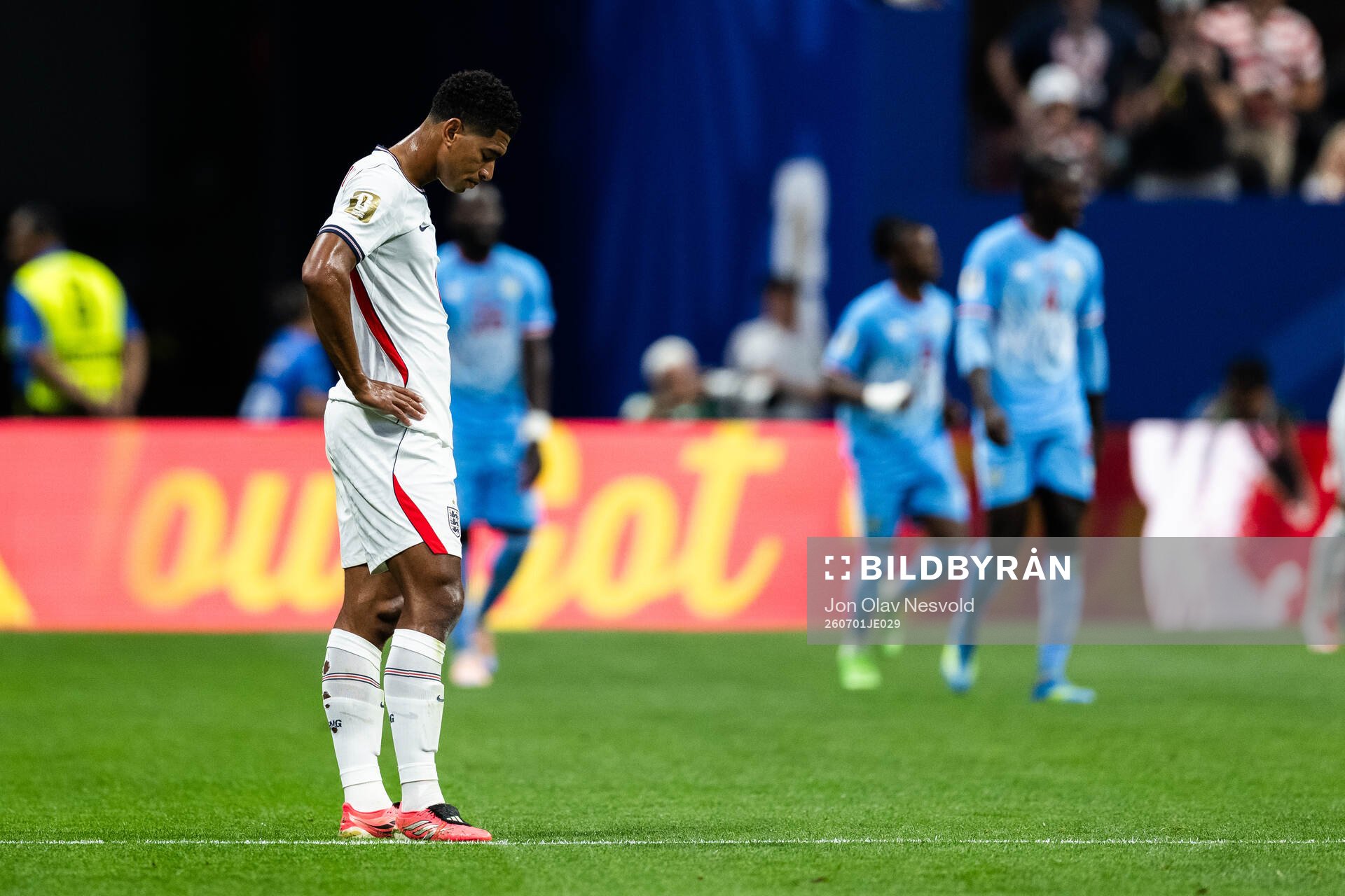 Jude Bellingham of England looks dejected