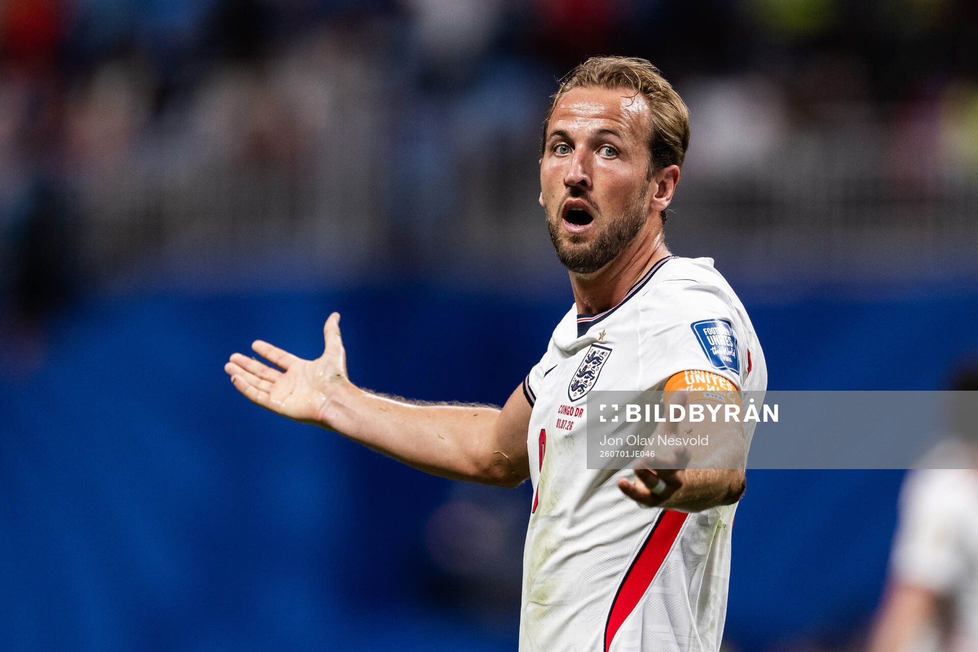 Harry Kane of England looks dejected