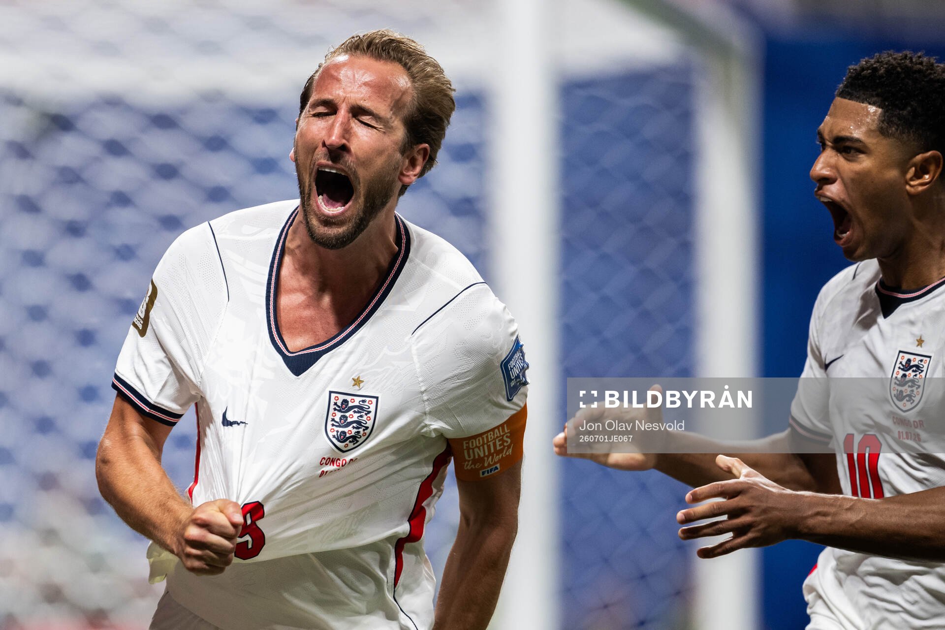 Harry Kane and Jude Bellingham of England celebrate